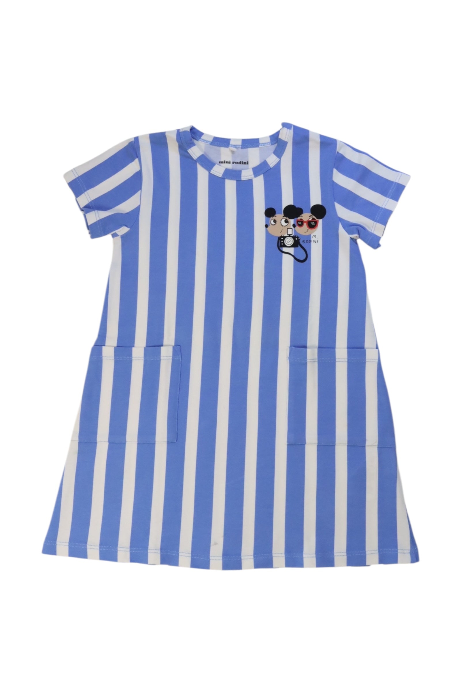 Mini Rodini Striped Short Sleeve Dress 2-3T、mySite、g9winljtr