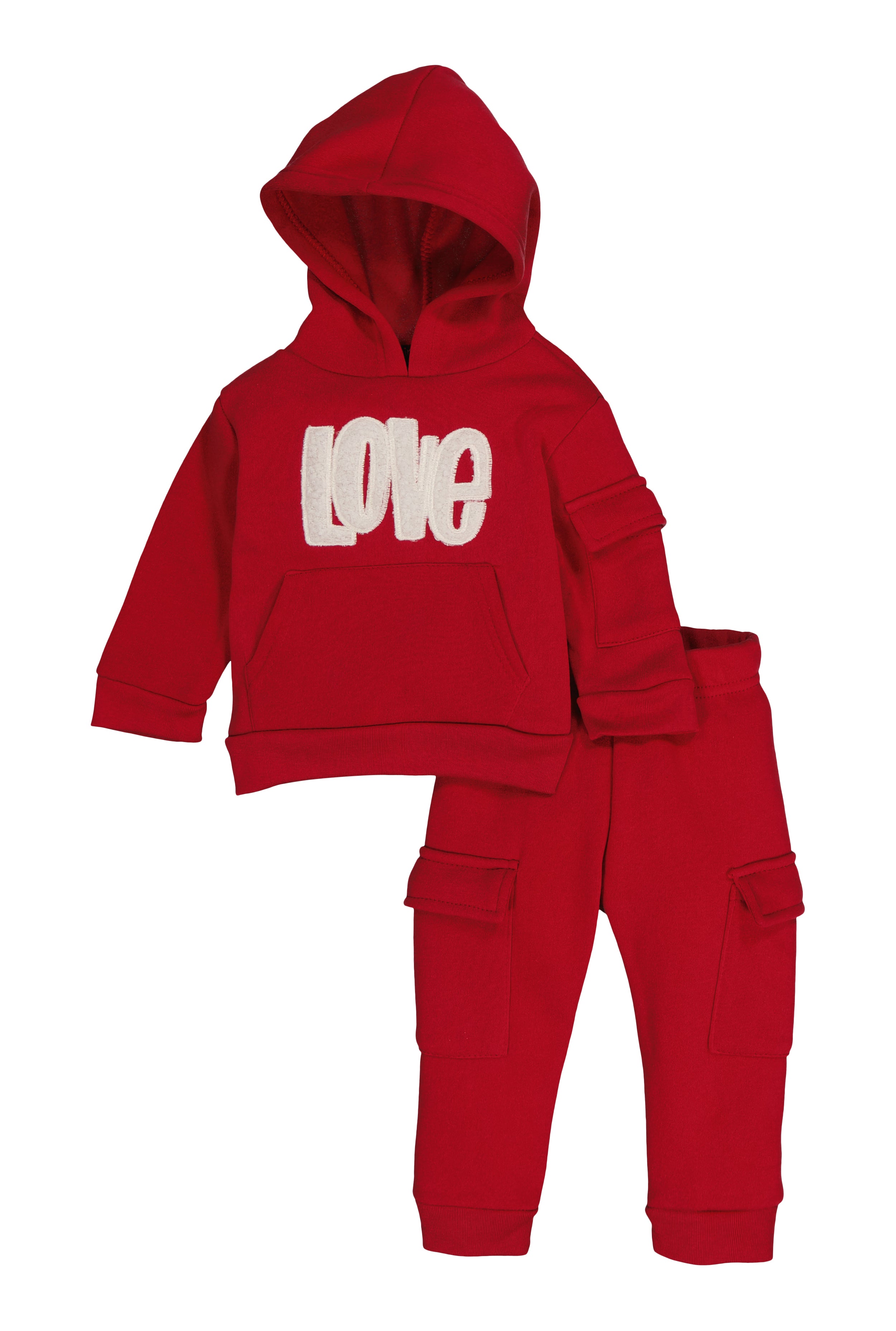 Baby Girls 12-24M Love Chenille Patch Hoodie and Joggers、mySite、camillekostekn
