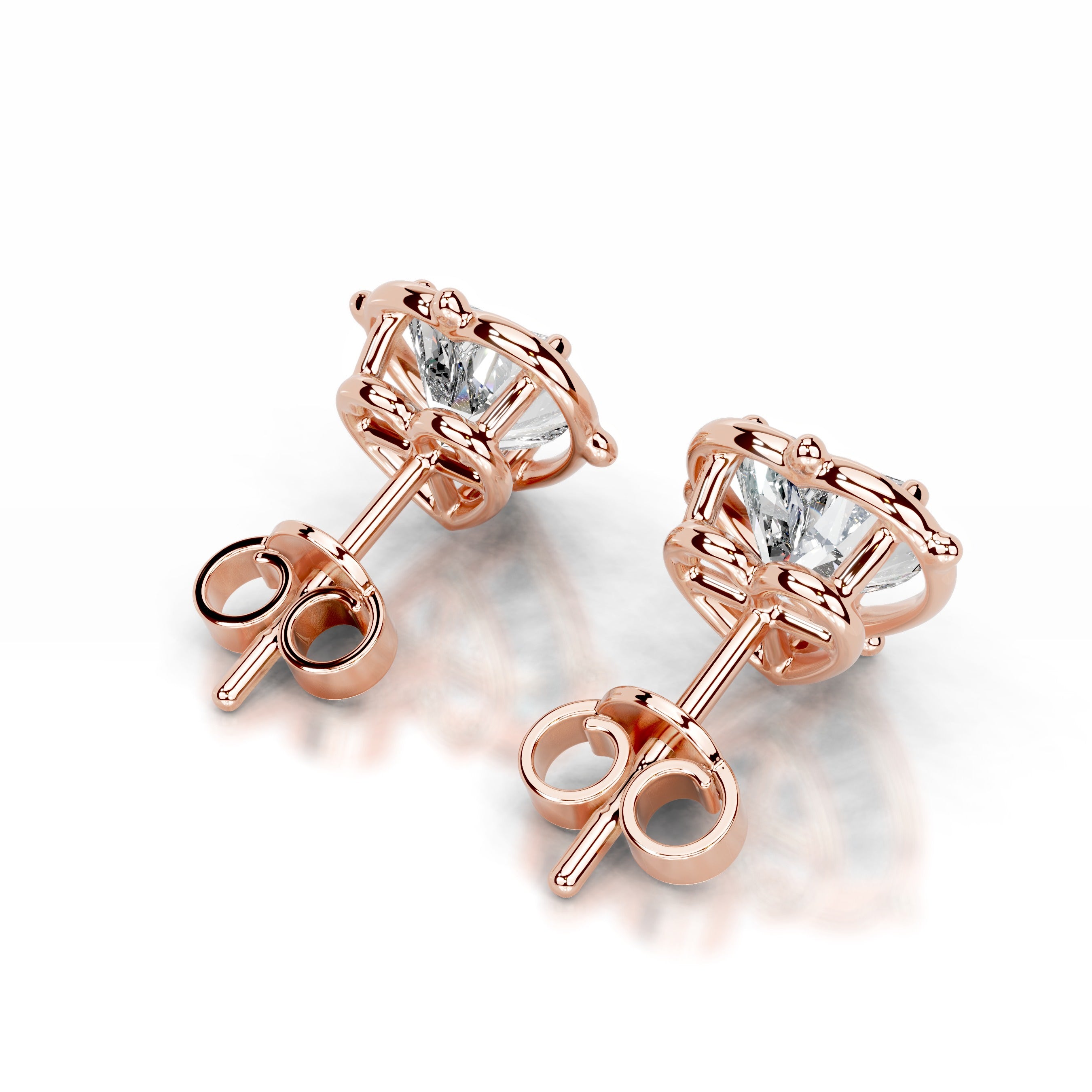 Rooted in Love Lab Grown Diamond Earrings - 14K Rose Gold、mySite、hinf8tx79