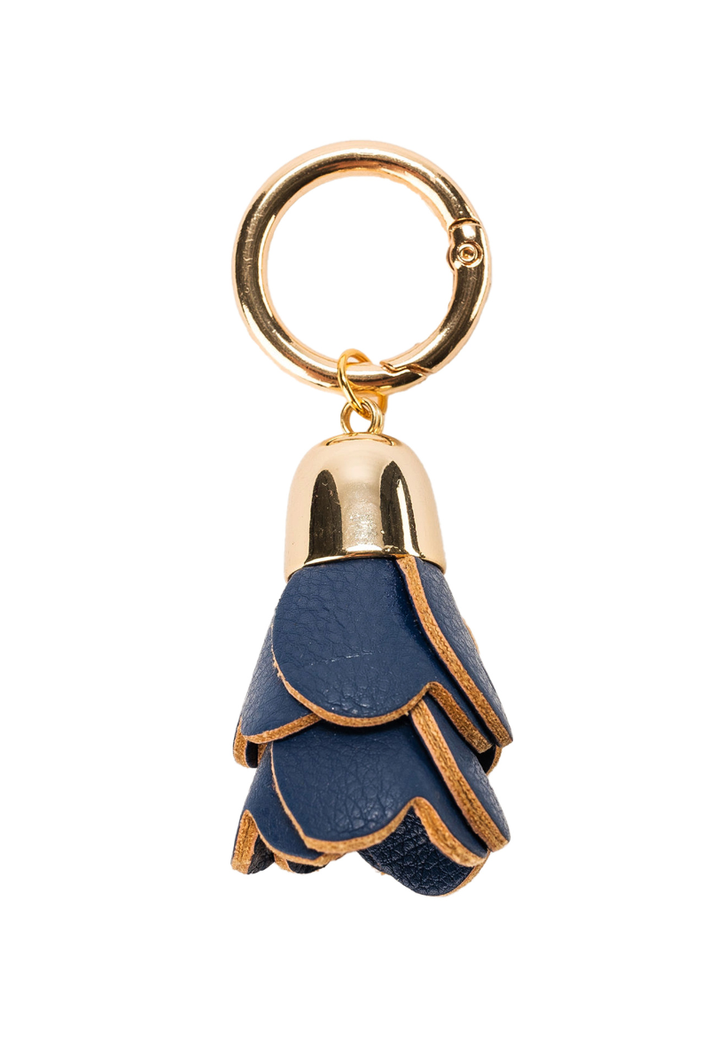 Leather Flower Tassel - Navy、mySite、hinf8tx79