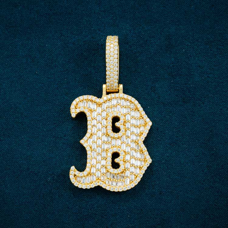 Moissanite Letter B Pendant 14K Gold、mySite、hinf8tx79