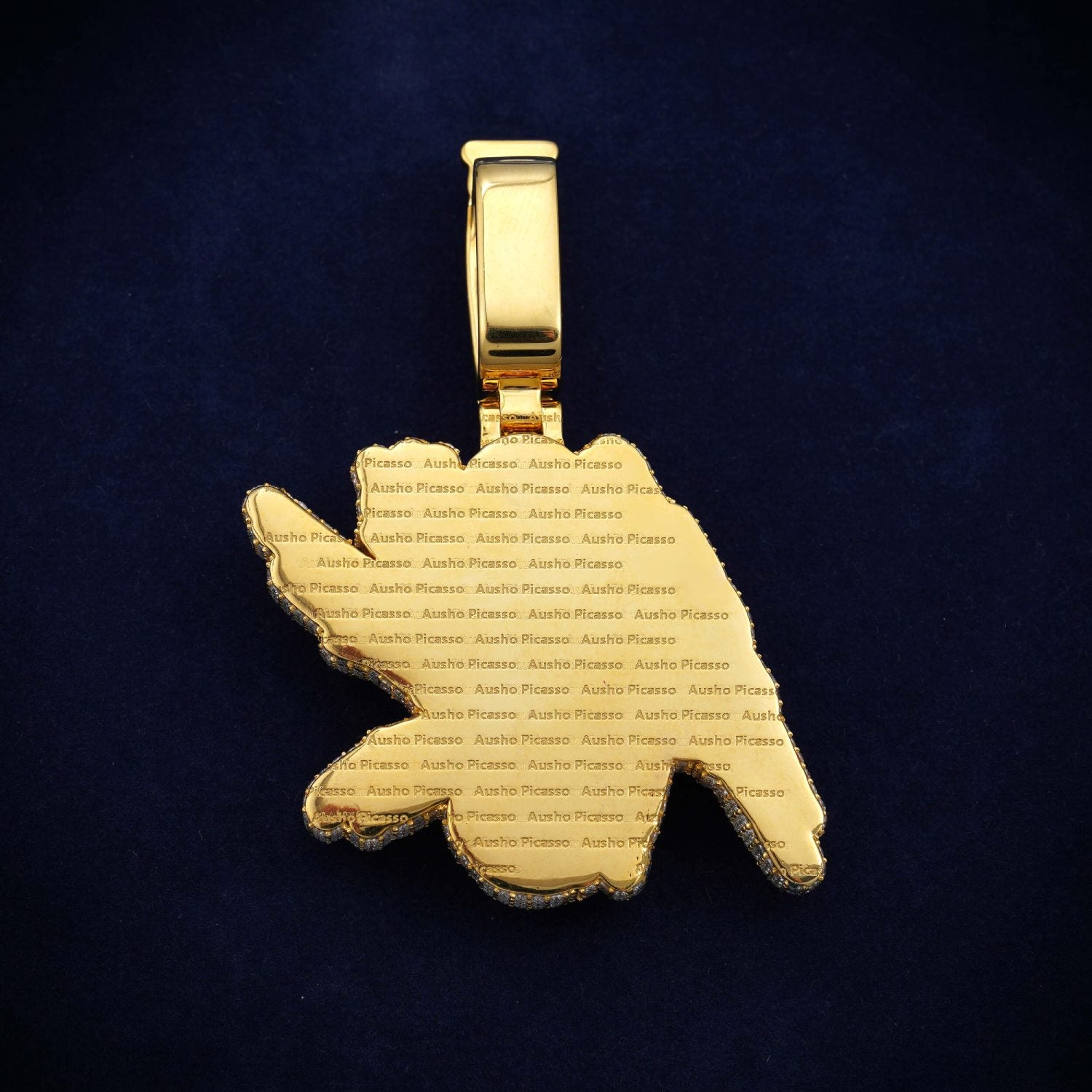 AK Pole Custom Moissanite Circle Pendant 14K Gold、mySite、hinf8tx79