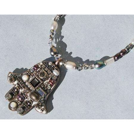 Michal Golan Hematite Hamsa Necklace、mySite、topwebapps