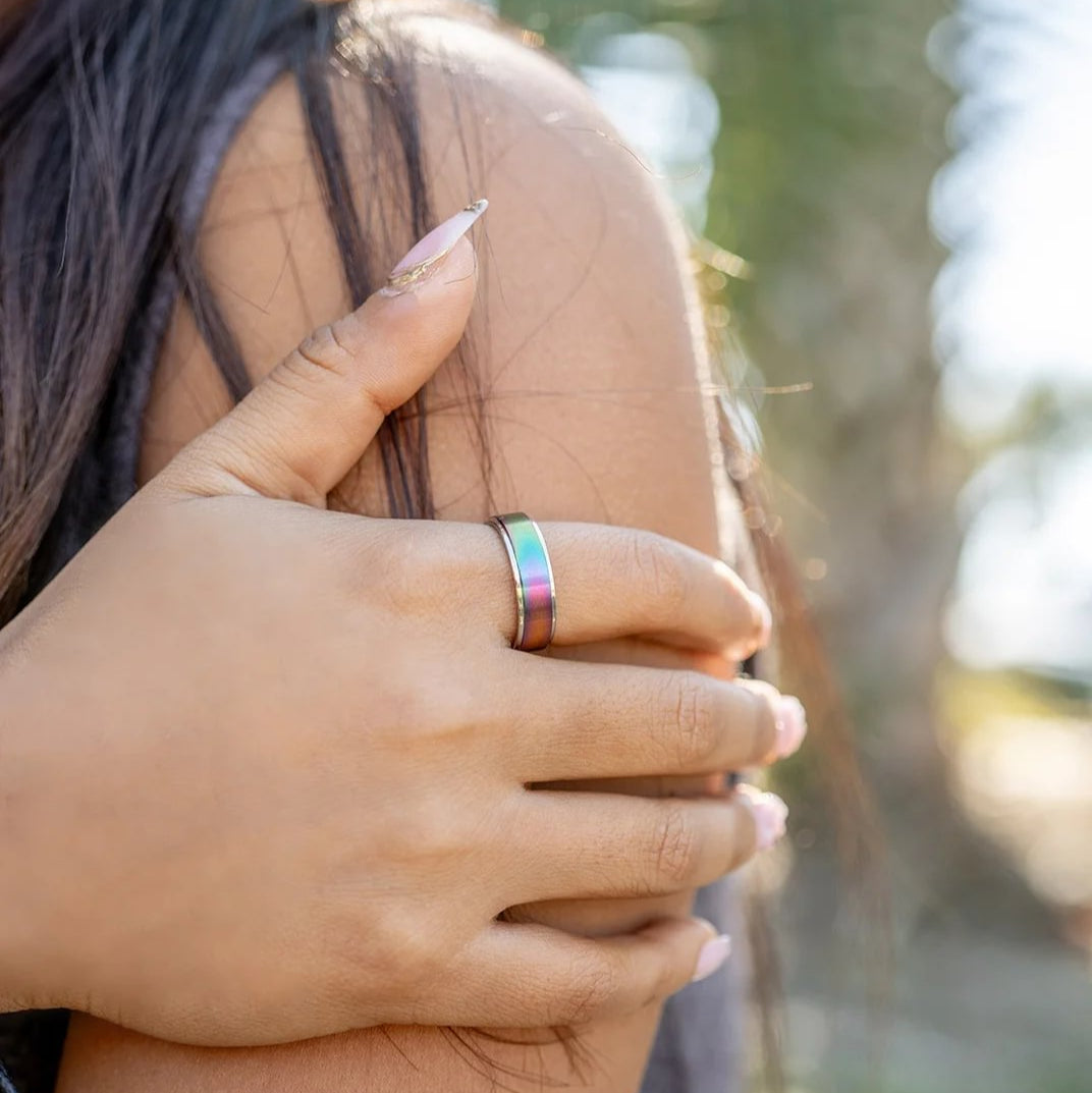 Stainless Steel Rainbow Center Polished Edge Ring / CFR7015、mySite、dreamappss