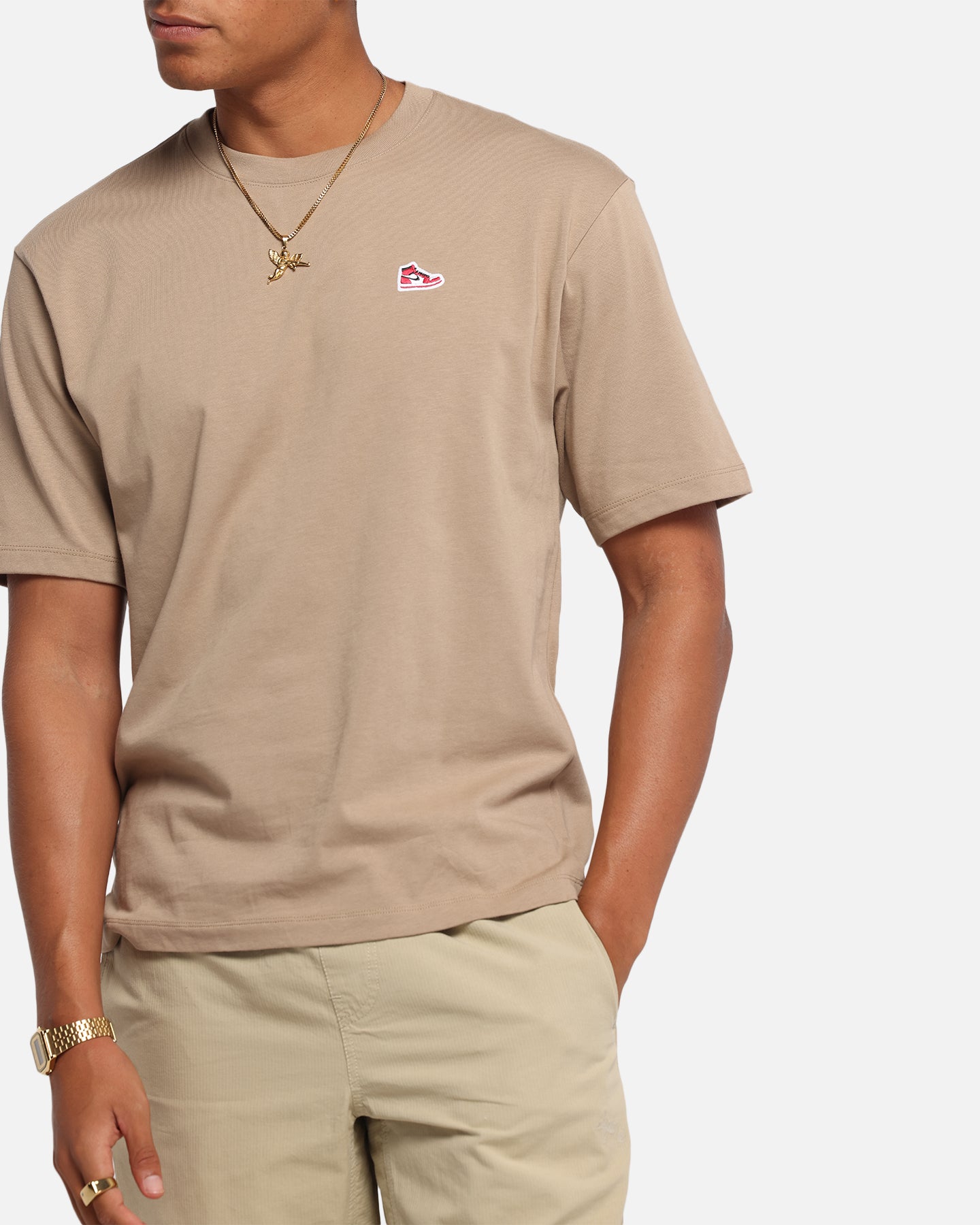 Jordan Brand Sneaker Patch Crewneck T-Shirt Desert Camo/Black、mySite、zt4zffjzw