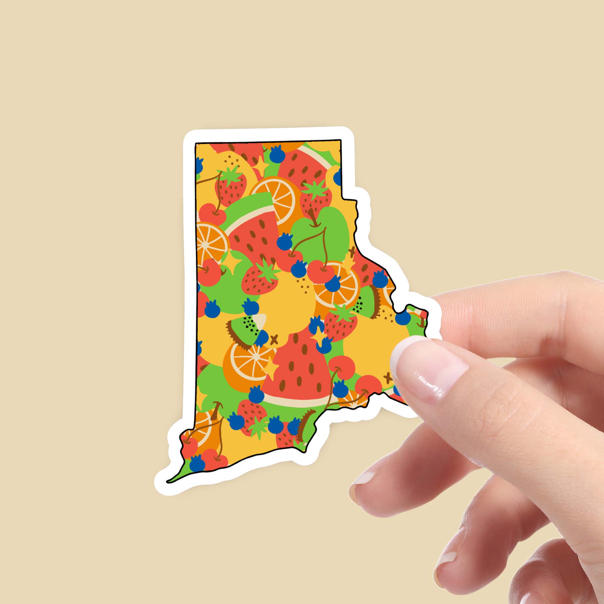  Rhode Island Fruit Pattern Sticker、mySite、ghnorth