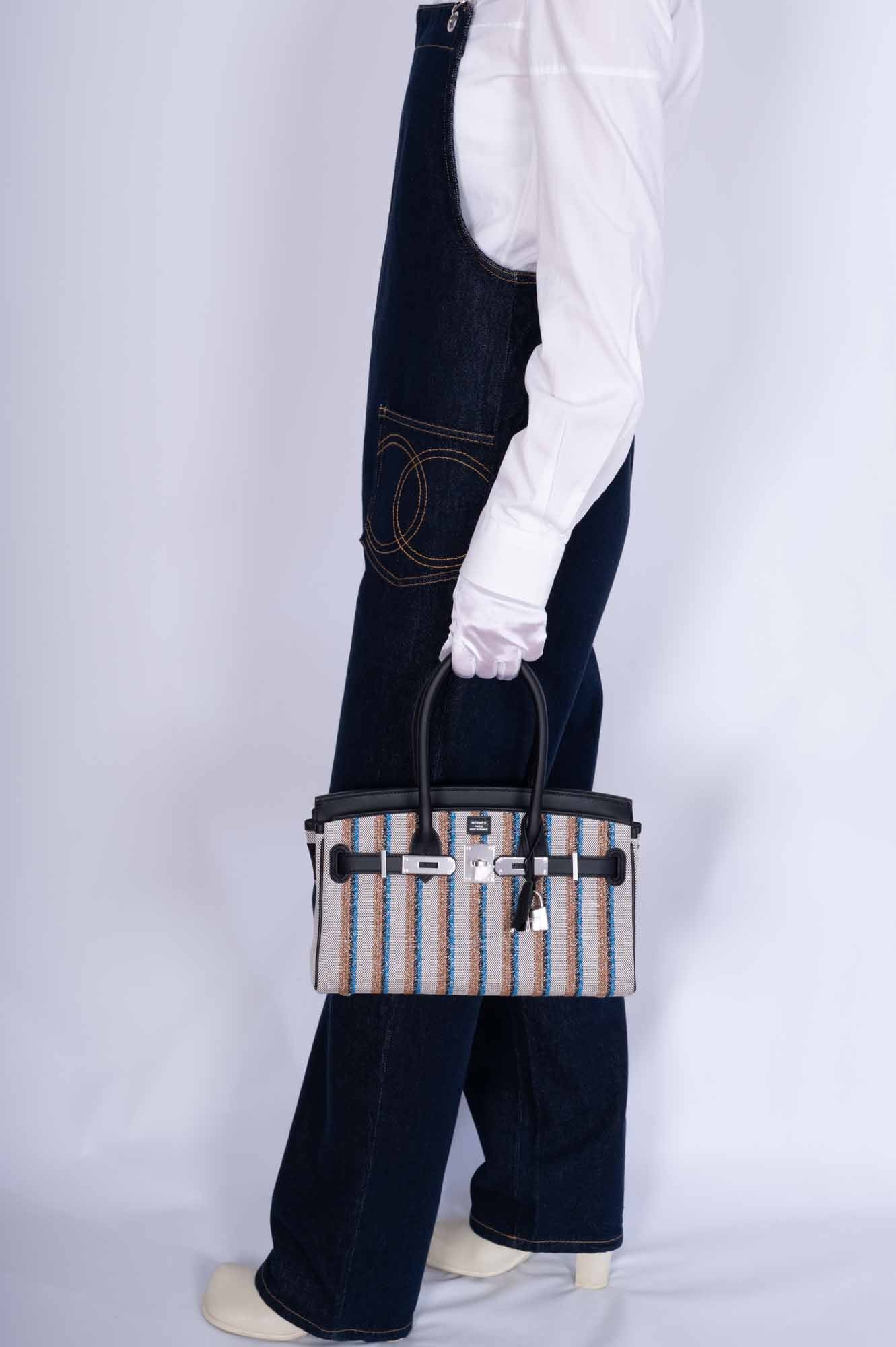 Hermès Birkin Shoulder Light 29 in Black Evercolor and Embroidered Toile Palladium Hardware、mySite、garminoutage.com