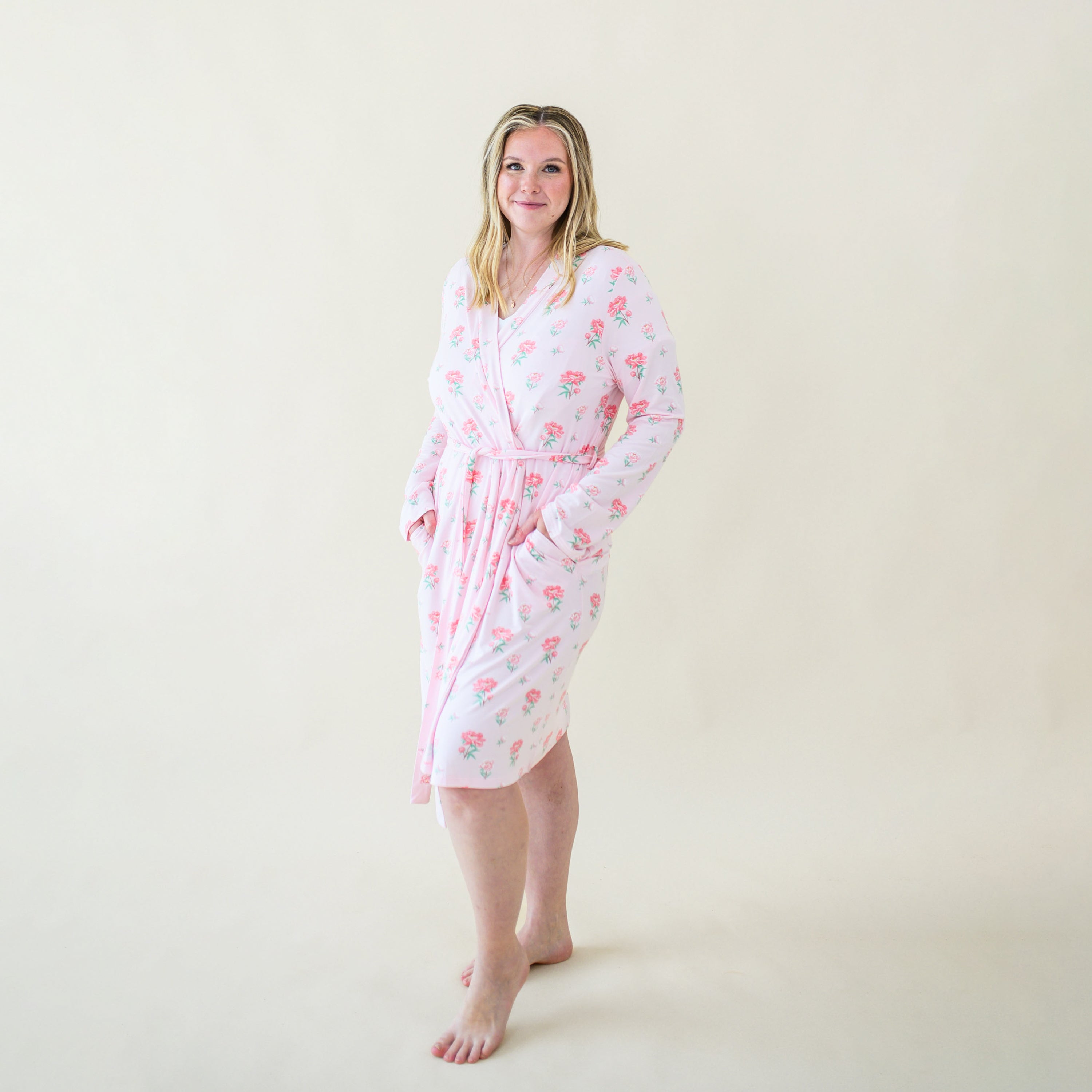  Women's Lounge Robe in Sakura Peony、mySite、layawaytickets