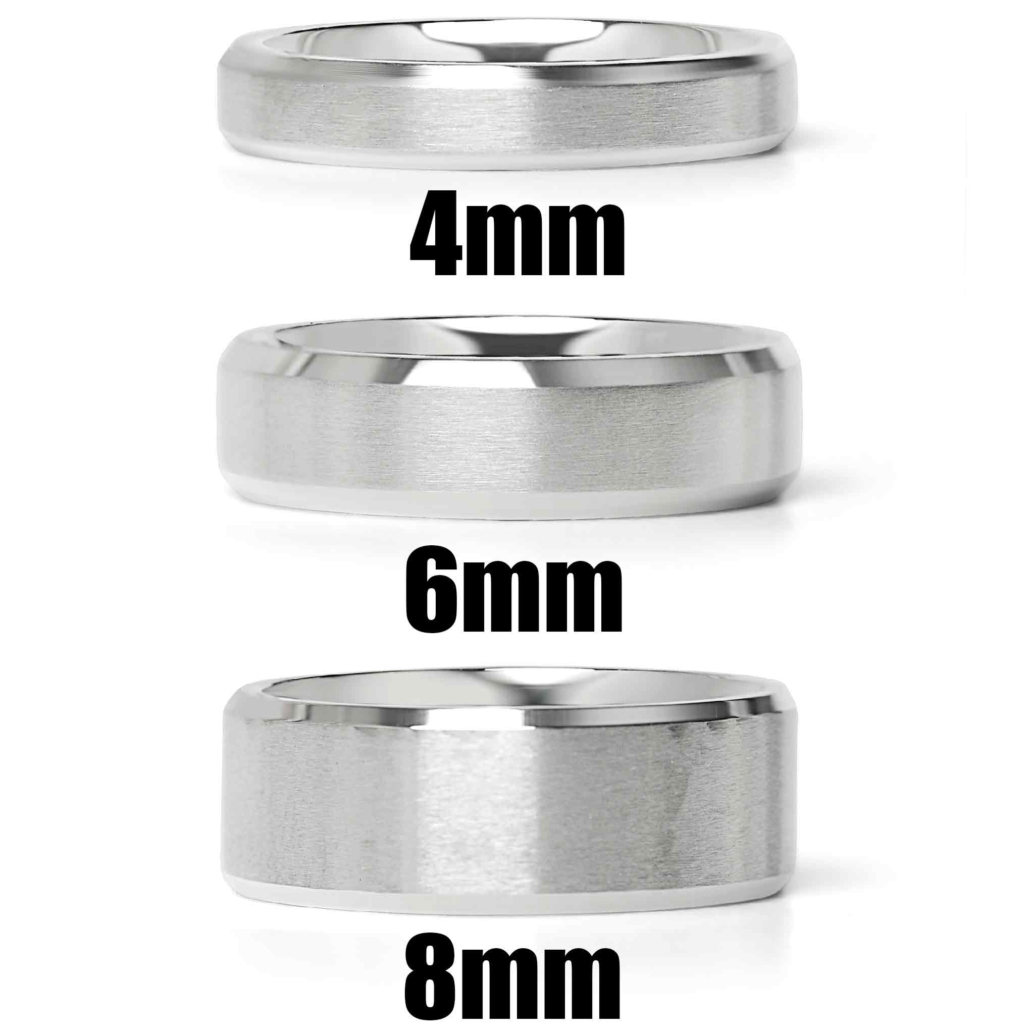 Stainless Steel Brushed Beveled Edge Blank Ring / CFR9003、mySite、dreamappss