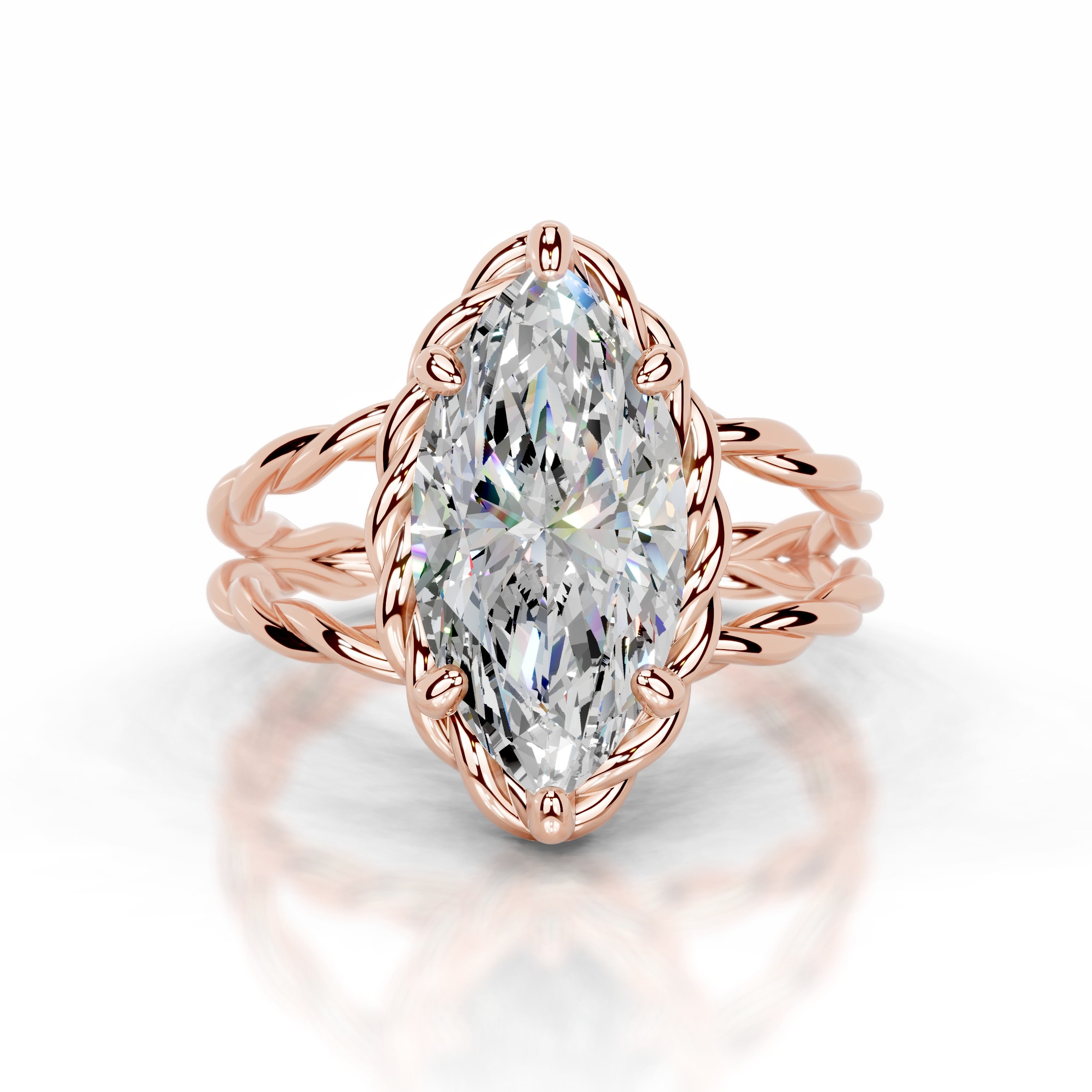 Yul Moissanite Ring - 14K Rose Gold、mySite、hinf8tx79