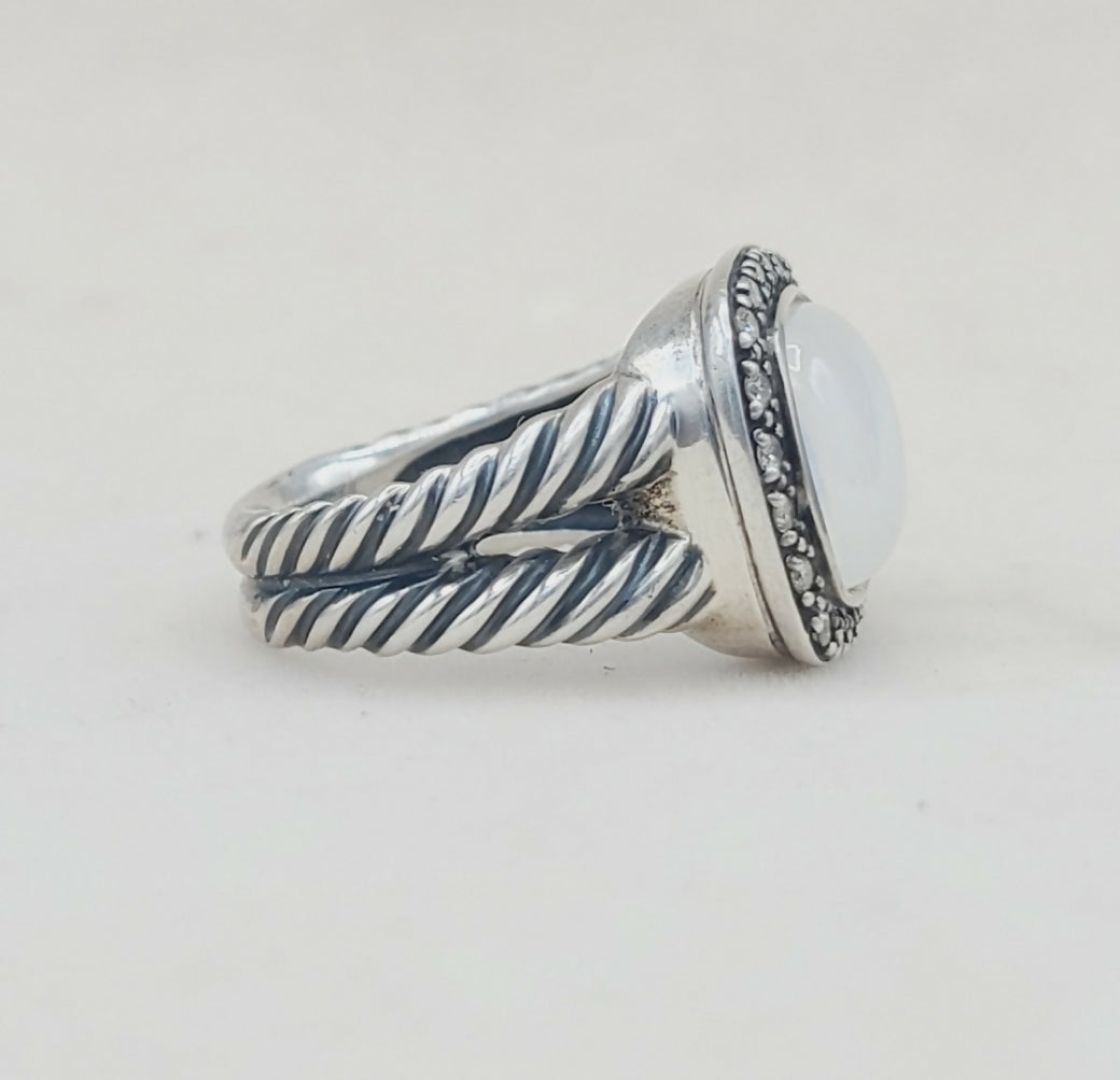 David Yurman Albion Moonlight Ice Moonstone Ring 鈥?Diamond、mySite、hinf8tx79