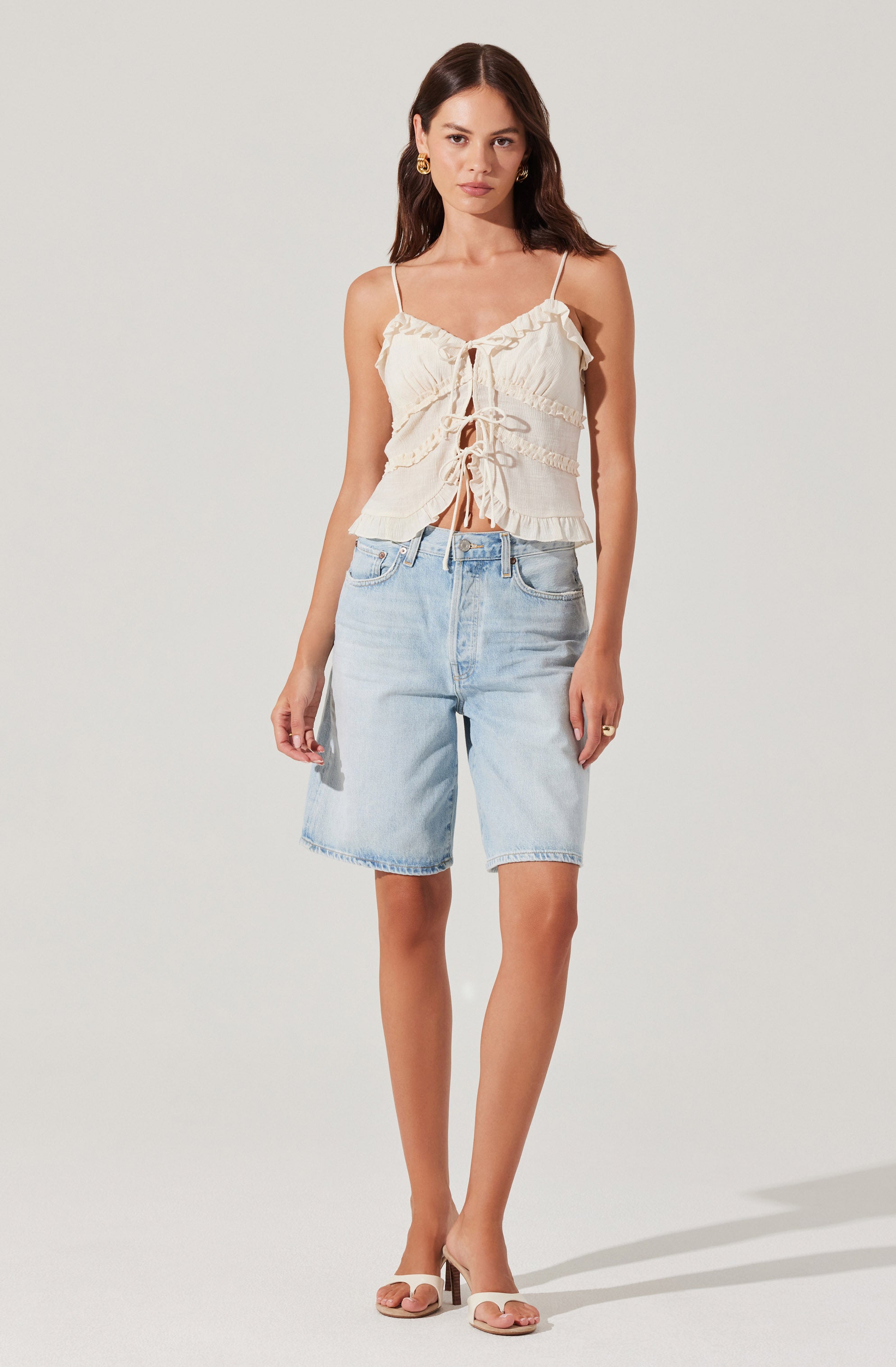 Islah Tie-Front Top、mySite、solidvoid