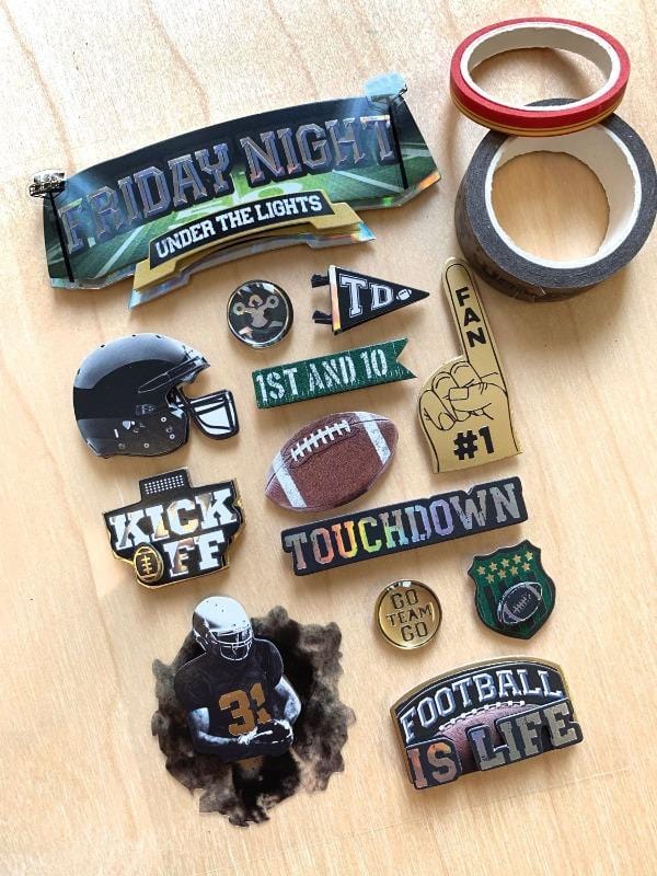  Scrapbook Stickers - 3D Football Friday Lights、mySite、ghnorth