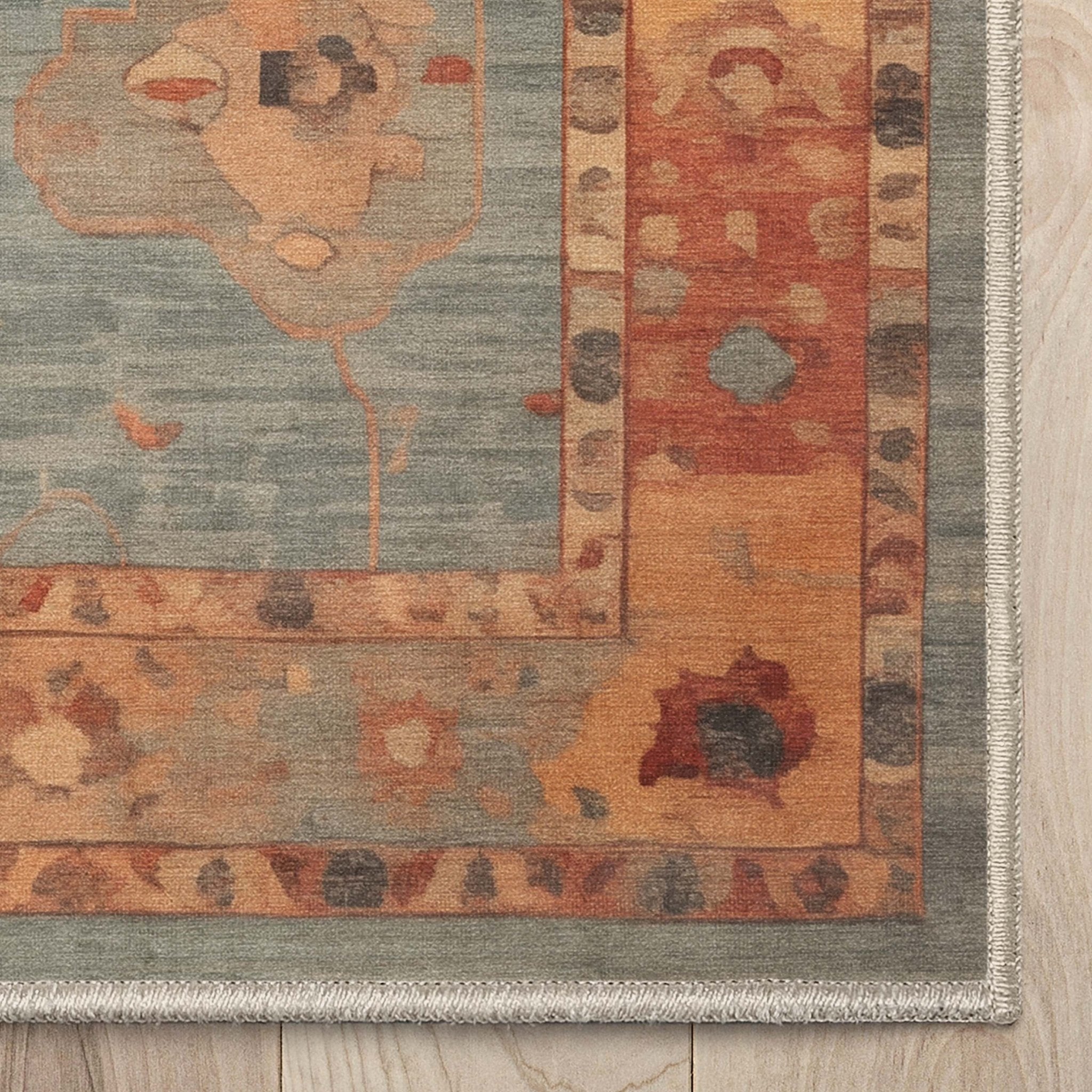 Pastel Tone On Tone - Updated Traditional Rug for Living Room Bedroom Dining Room ,Easy Clean、mySite、gigharbornorthrealestate