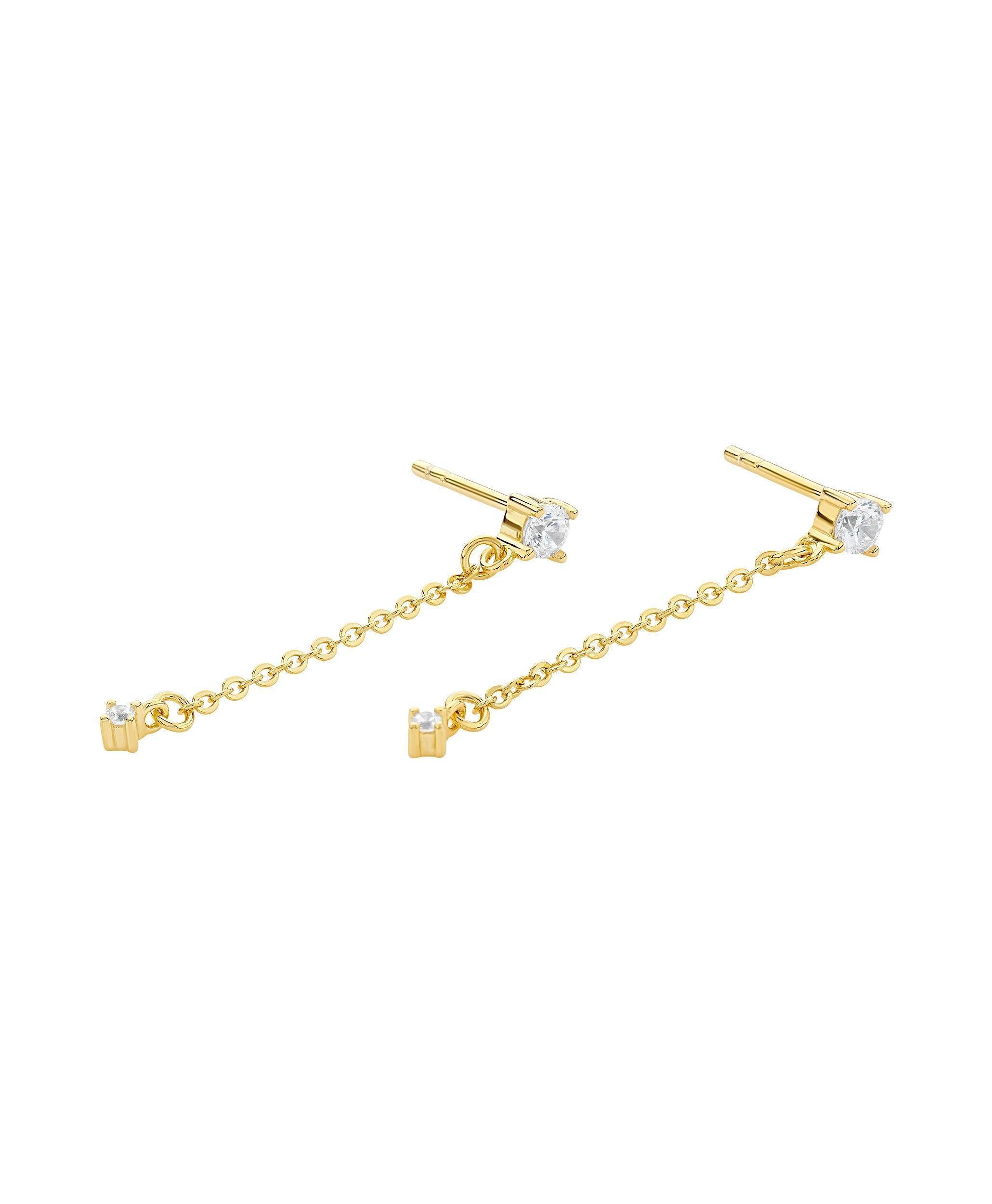 Rosa Earring White 18ct Gold Plated、mySite、botmansion