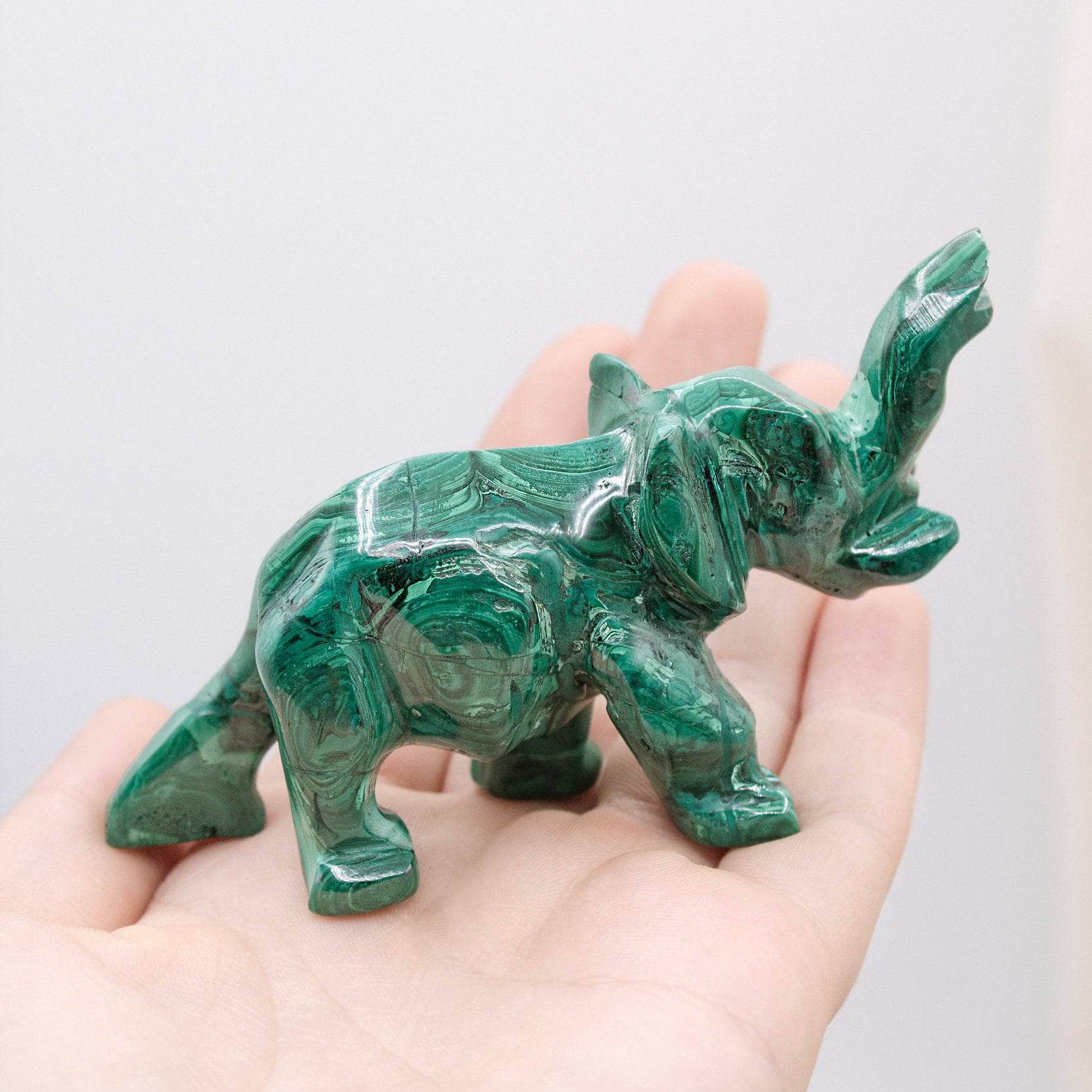 Genuine Malachite Elephants - Hand Carved - 1 of a Kind、mySite、hinf8tx79