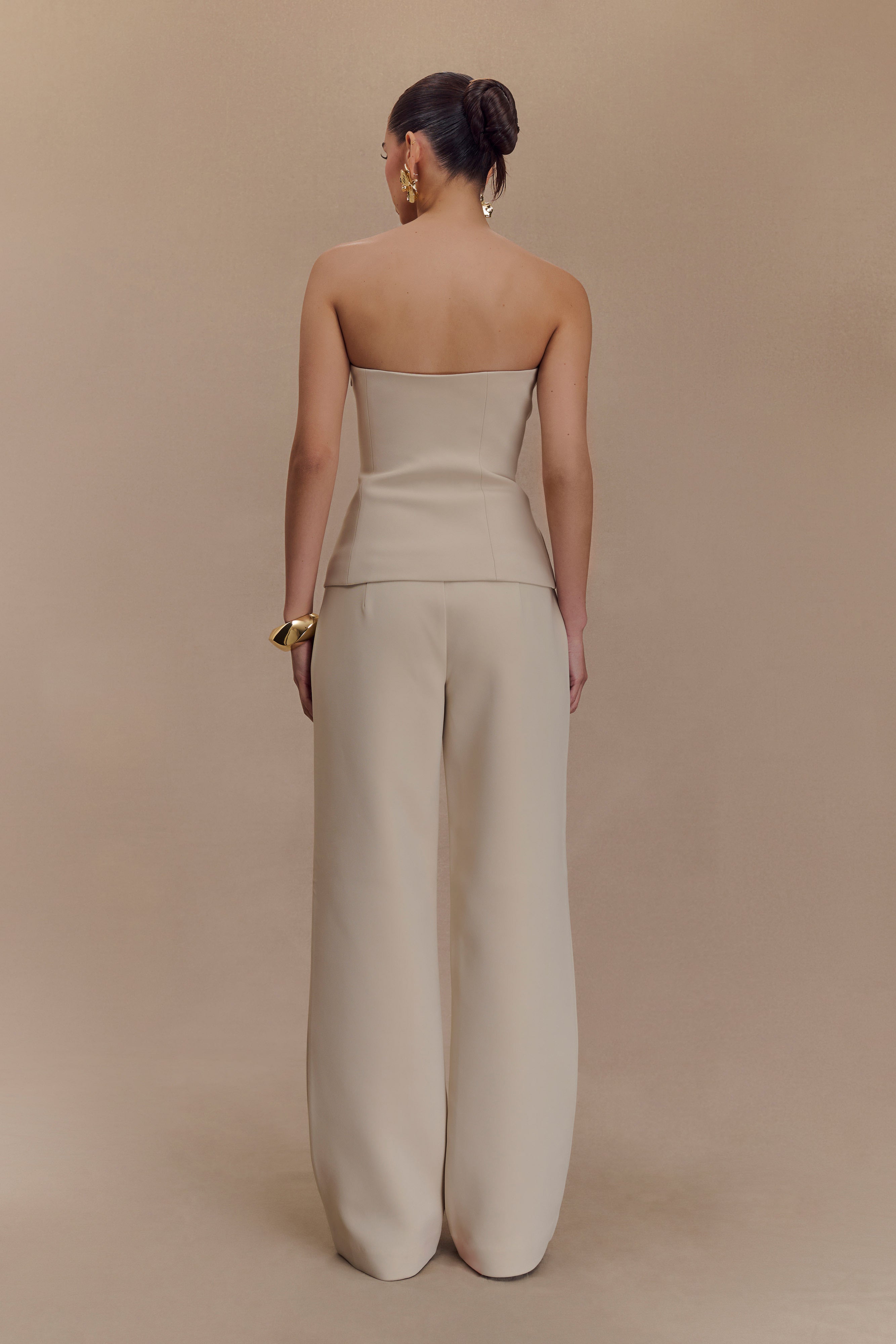 Lindie Straight Leg Suiting Pants - Sand、mySite、solidvoid