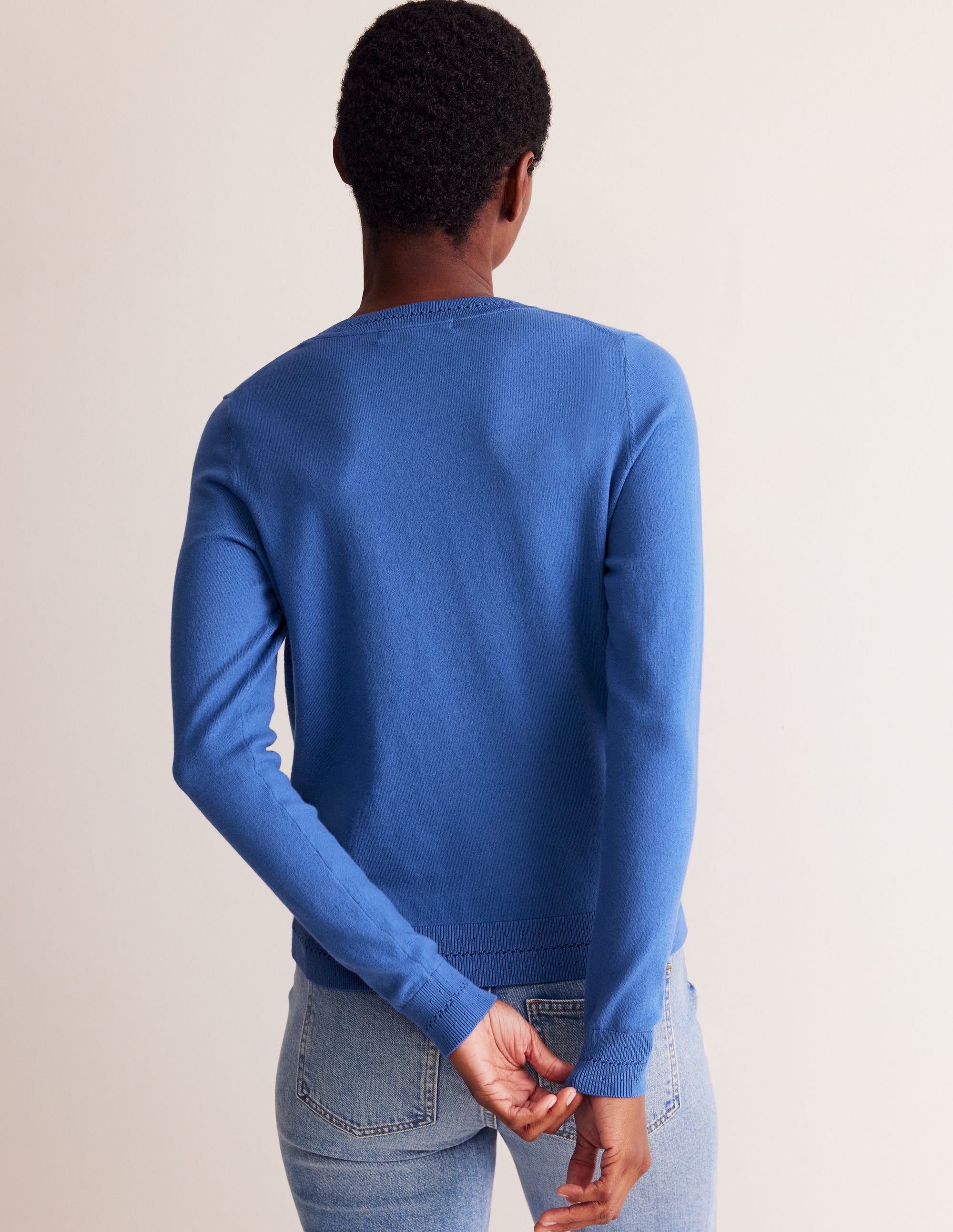  Catriona Cotton Crew Sweater-Blue Jay、mySite、ashleygrahame