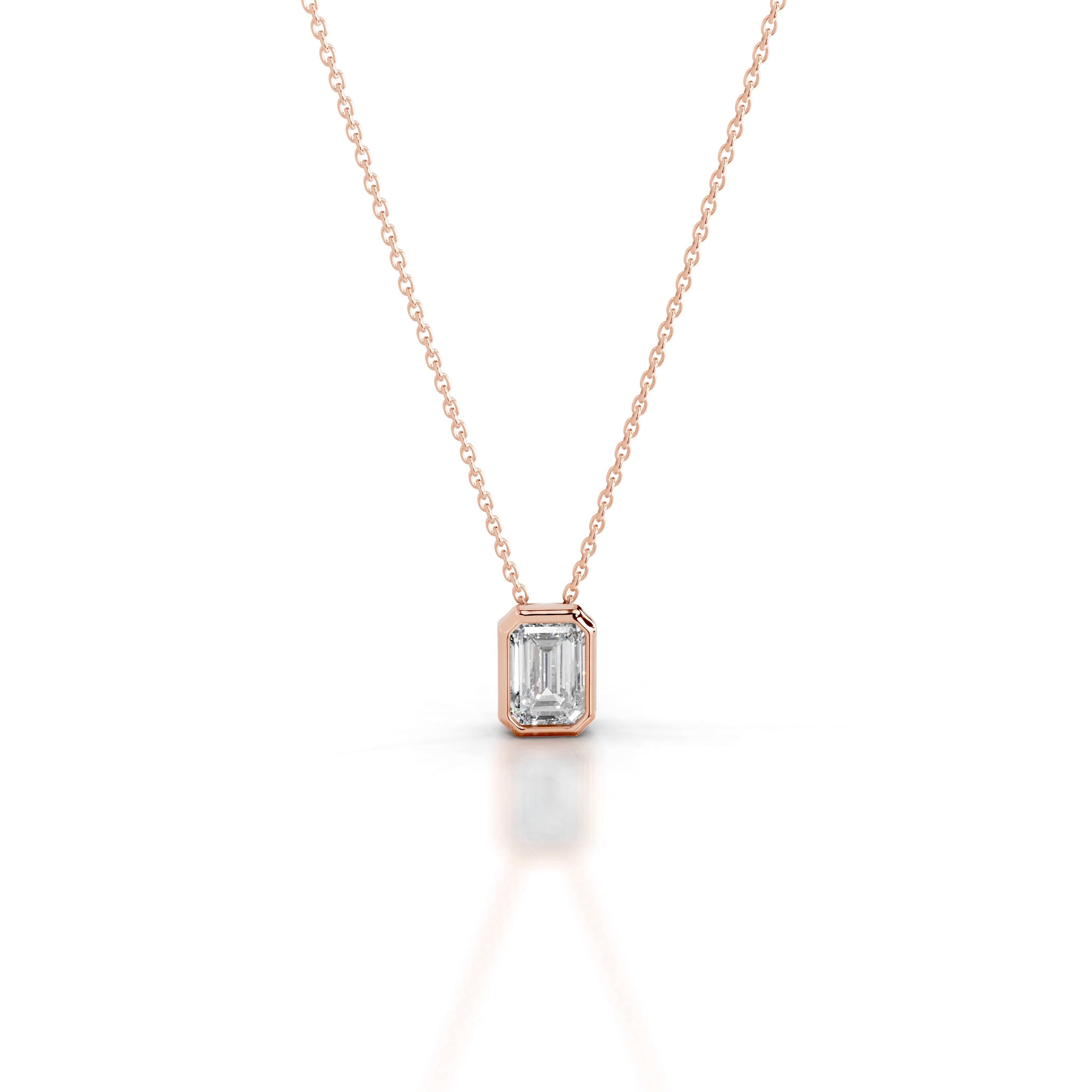 Gianna Lab Grown Diamond Pendant - 14K Rose Gold、mySite、hinf8tx79
