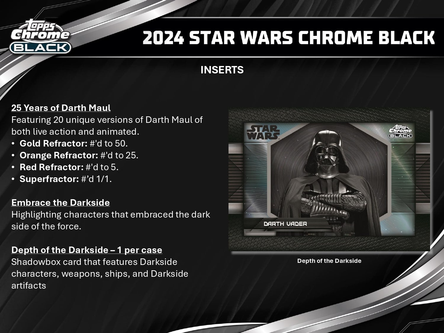Topps Star Wars Chrome Black 2024 - Hobby Box、mySite、waistdrama