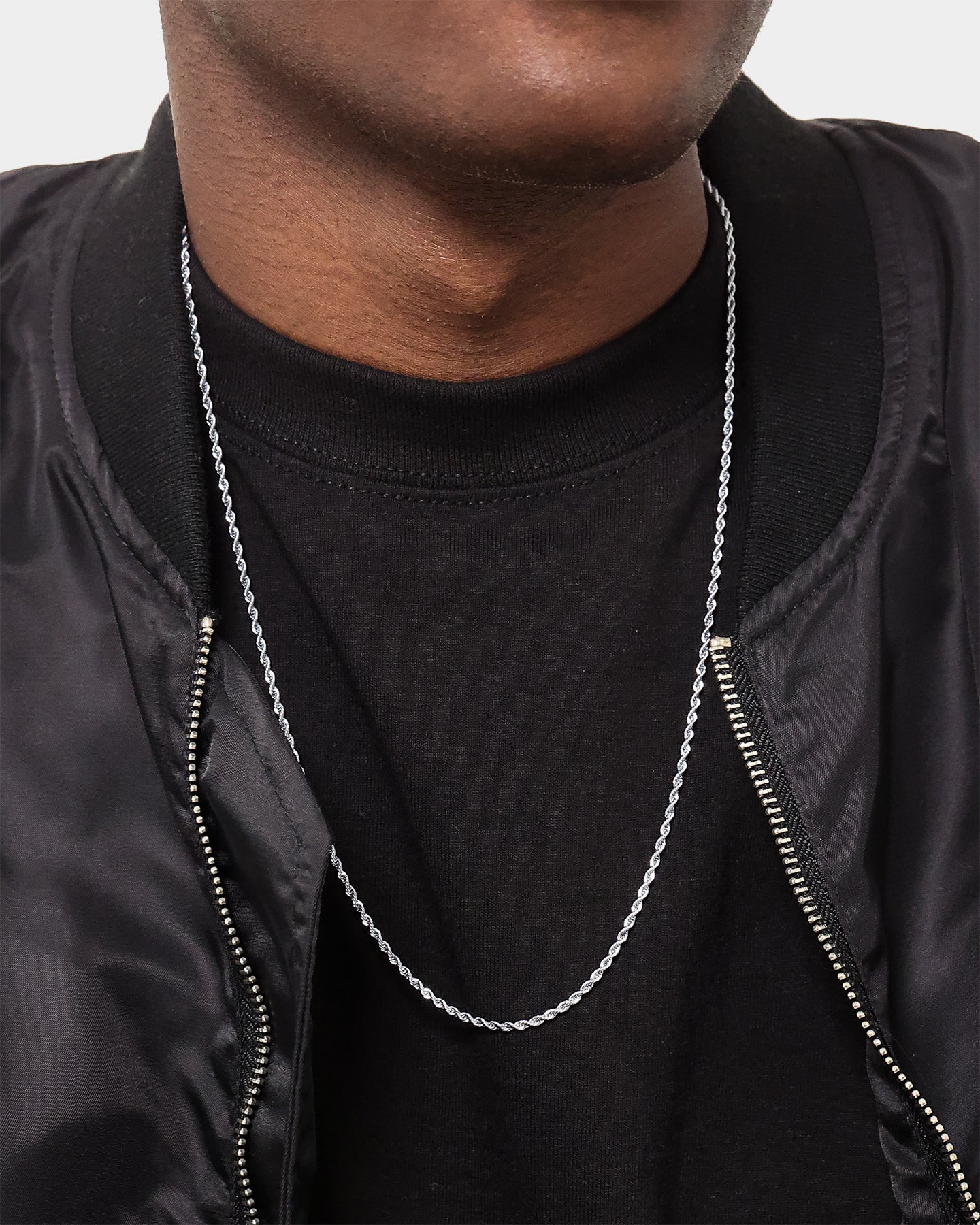 NXS 2mm Rope Necklace White Gold、mySite、zt4zffjzw