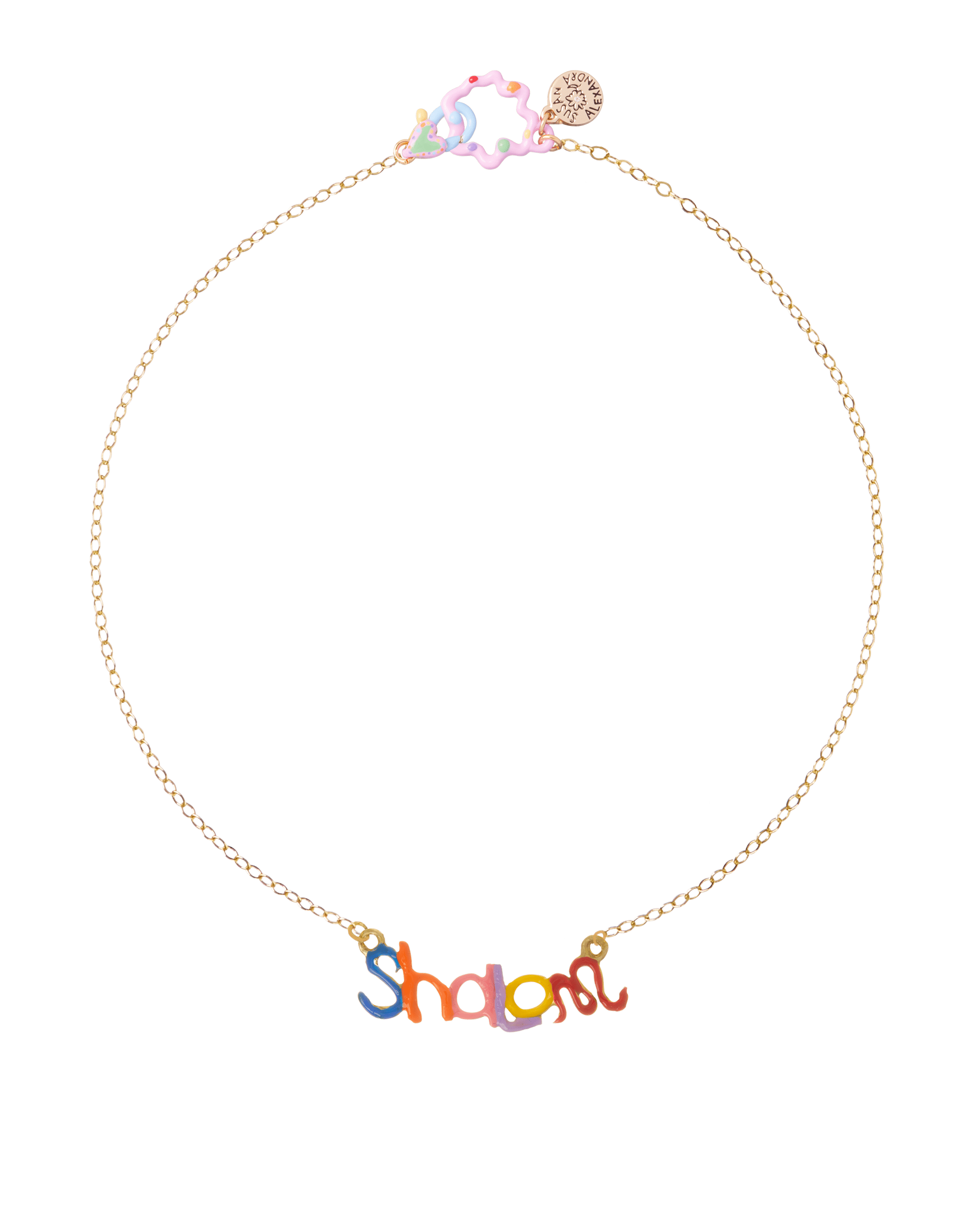 Rainbow Shalom Necklace by Susan Alexandra - Bronze、mySite、topwebapps
