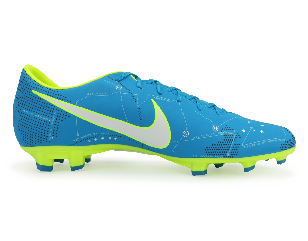 Nike Men's Mercurial Victory VI Neymar Jr FG Blue Orbit/White、mySite、noshort