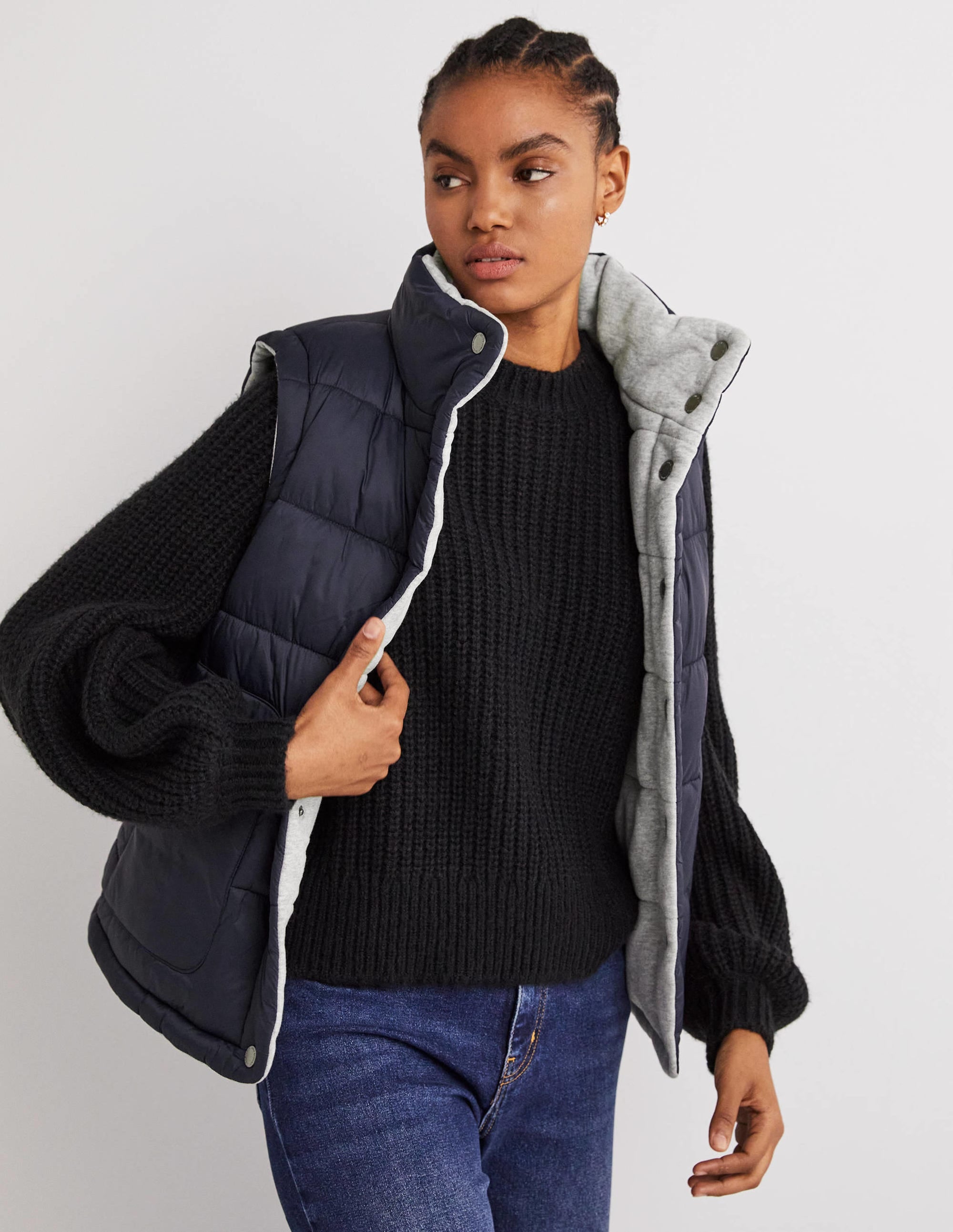  Reversible Vest-Grey Marl with Navy、mySite、ashleygrahame