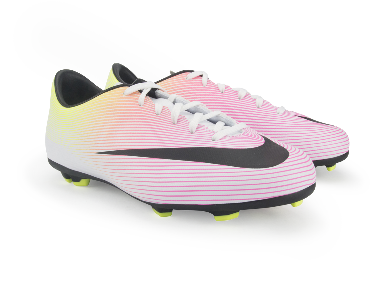 Nike Kids Mercurial Victory V FG White/Black/Volt、mySite、noshort