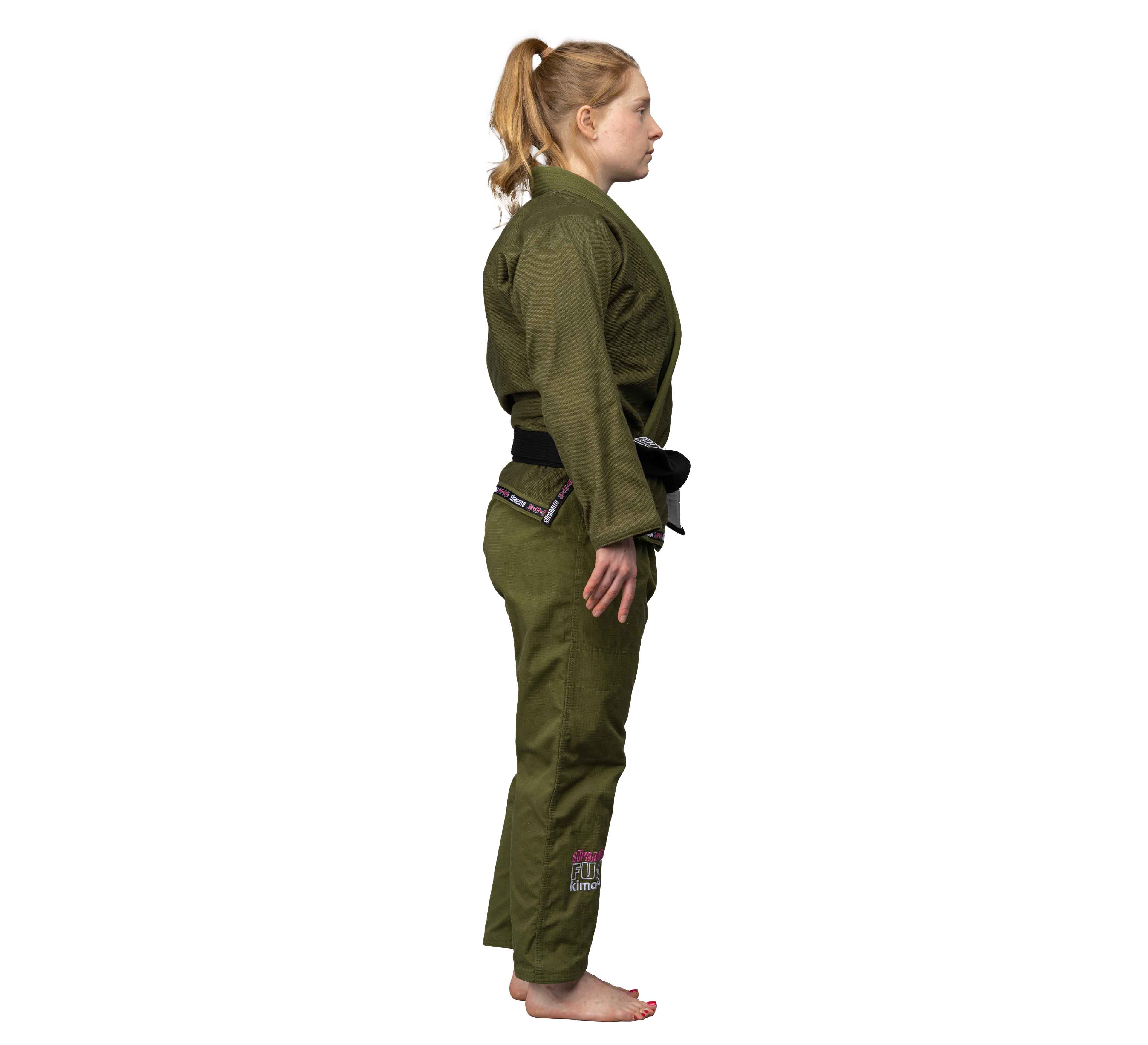 Suparaito Womens BJJ Gi Military Green and Pink、mySite、gigharbornorthrealestate