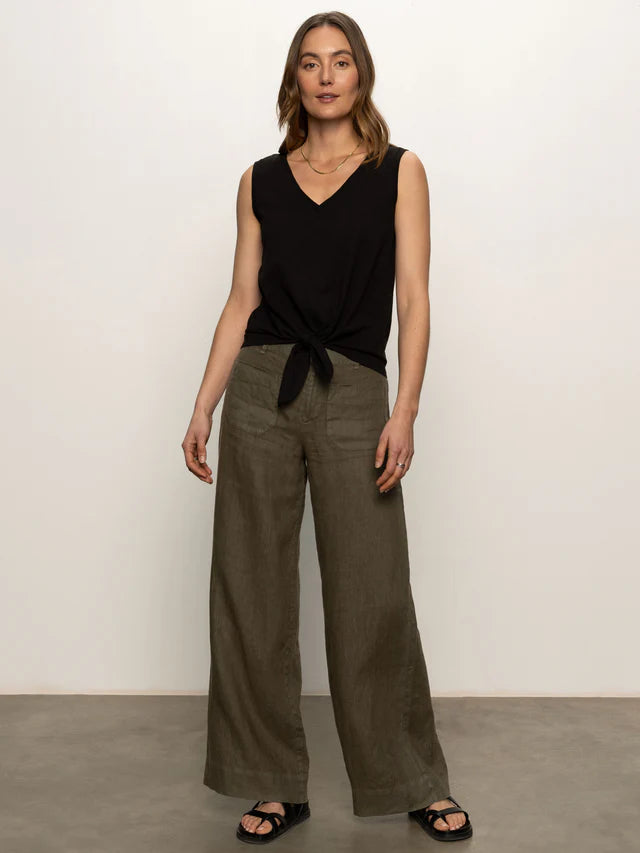 Sanctuary Linen Marine Wide Leg、mySite、noshort