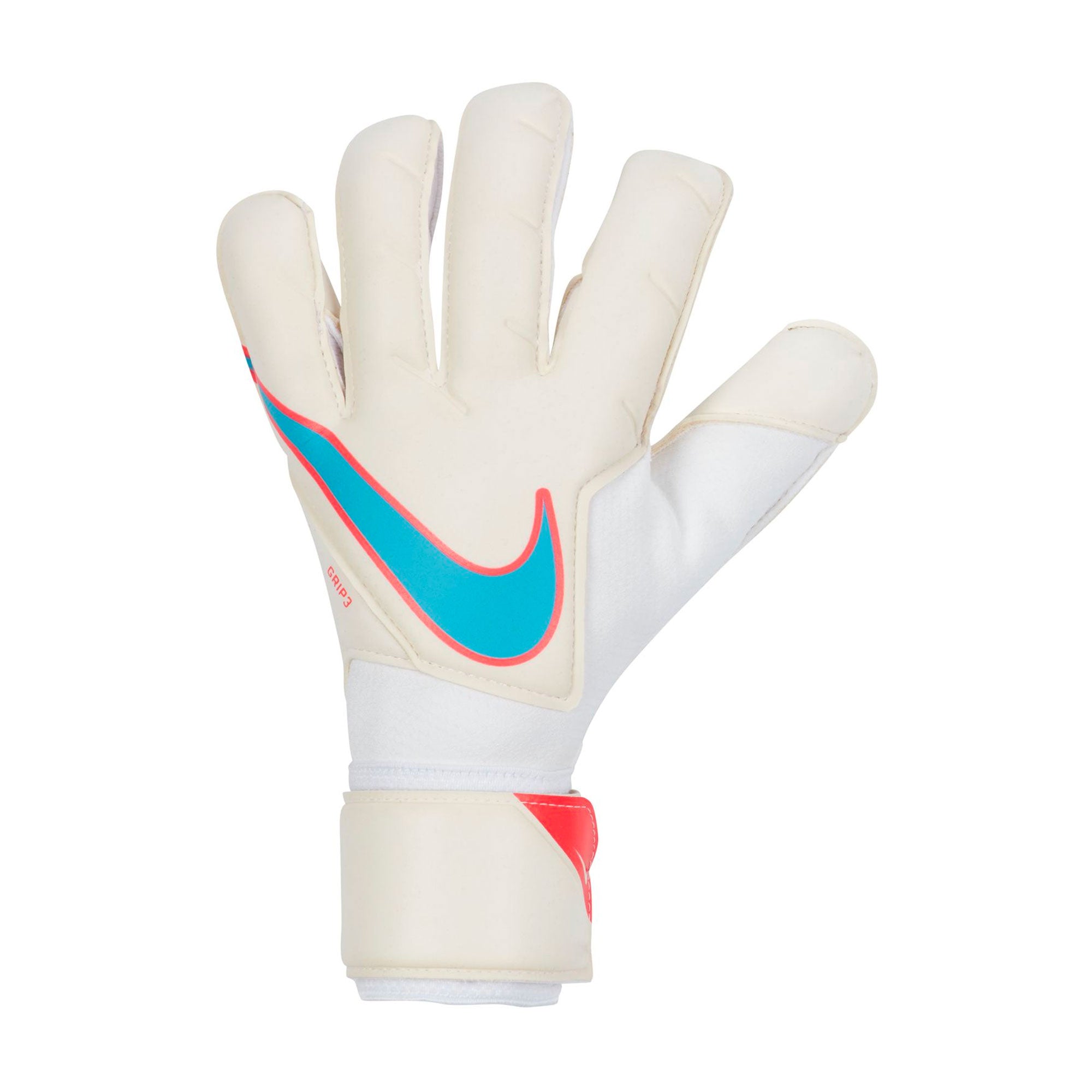 Nike Men's Grip 3 Goalkeeper Gloves White/Baltic Blue、mySite、noshort