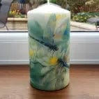 Handmade Dragonfly pillar candle from England、mySite、g9winljtr