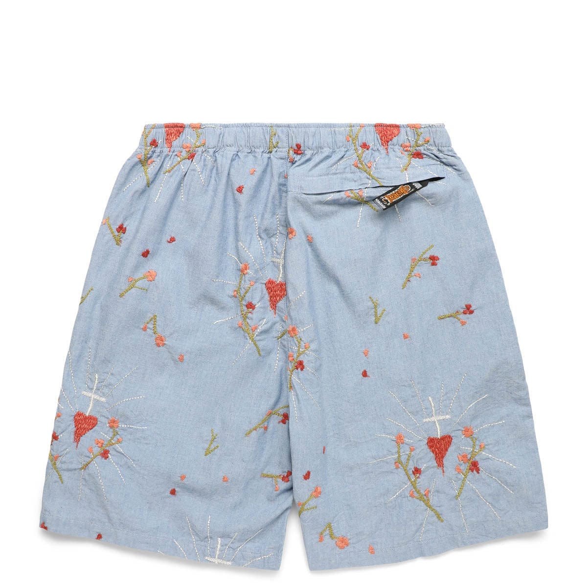 CHAMBRAY CORAZON EMBROIDERY EASY SHORTS、mySite、zt4zffjzw