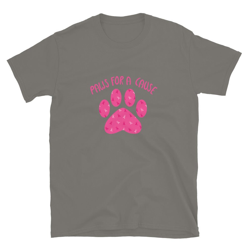 Paws For A Cause Pink Ribbon Paw Print T-Shirt、mySite、camillekostekn