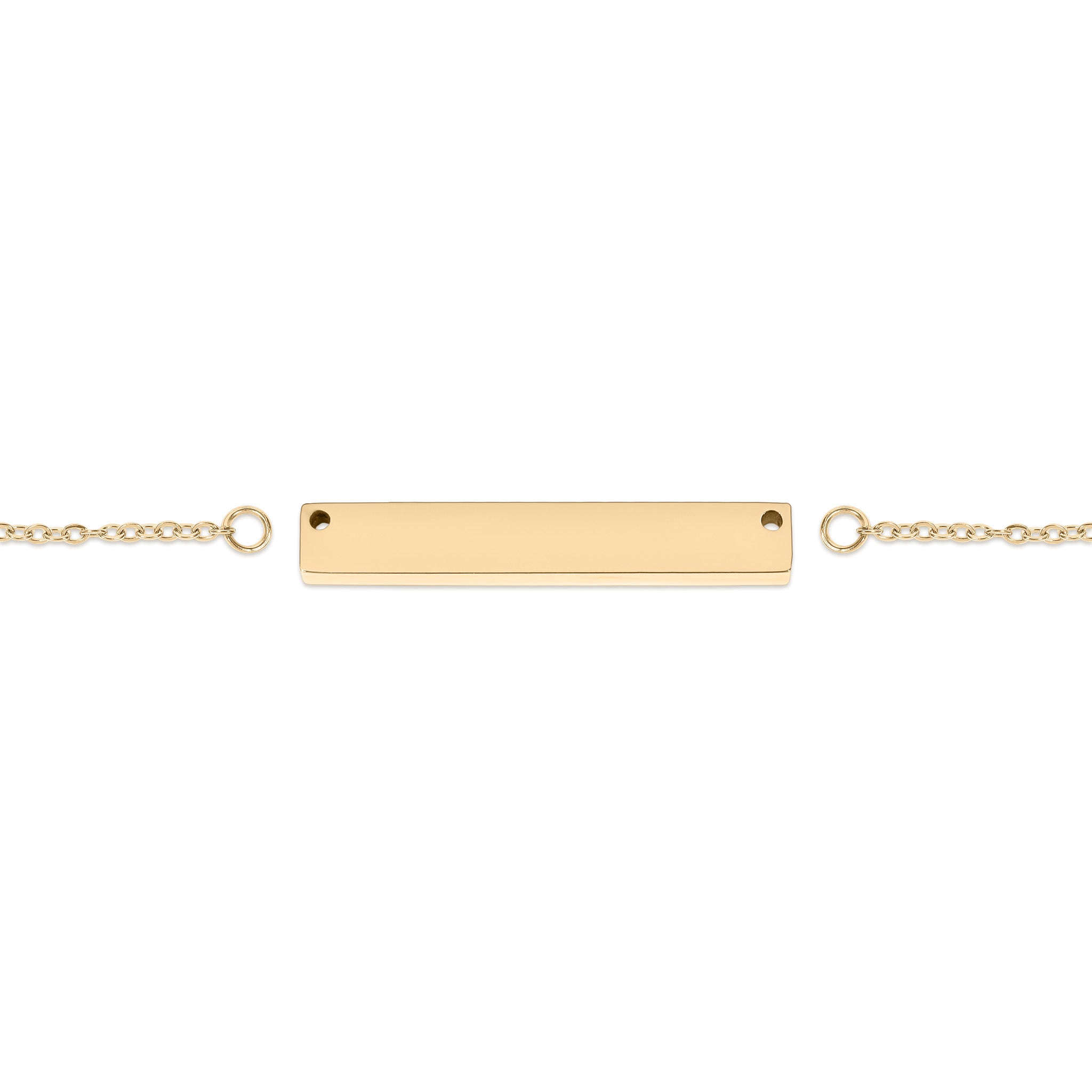 18K Gold PVD Stainless Steel Blank Bar Necklace With Separated Chain / SBB0075、mySite、dreamappss