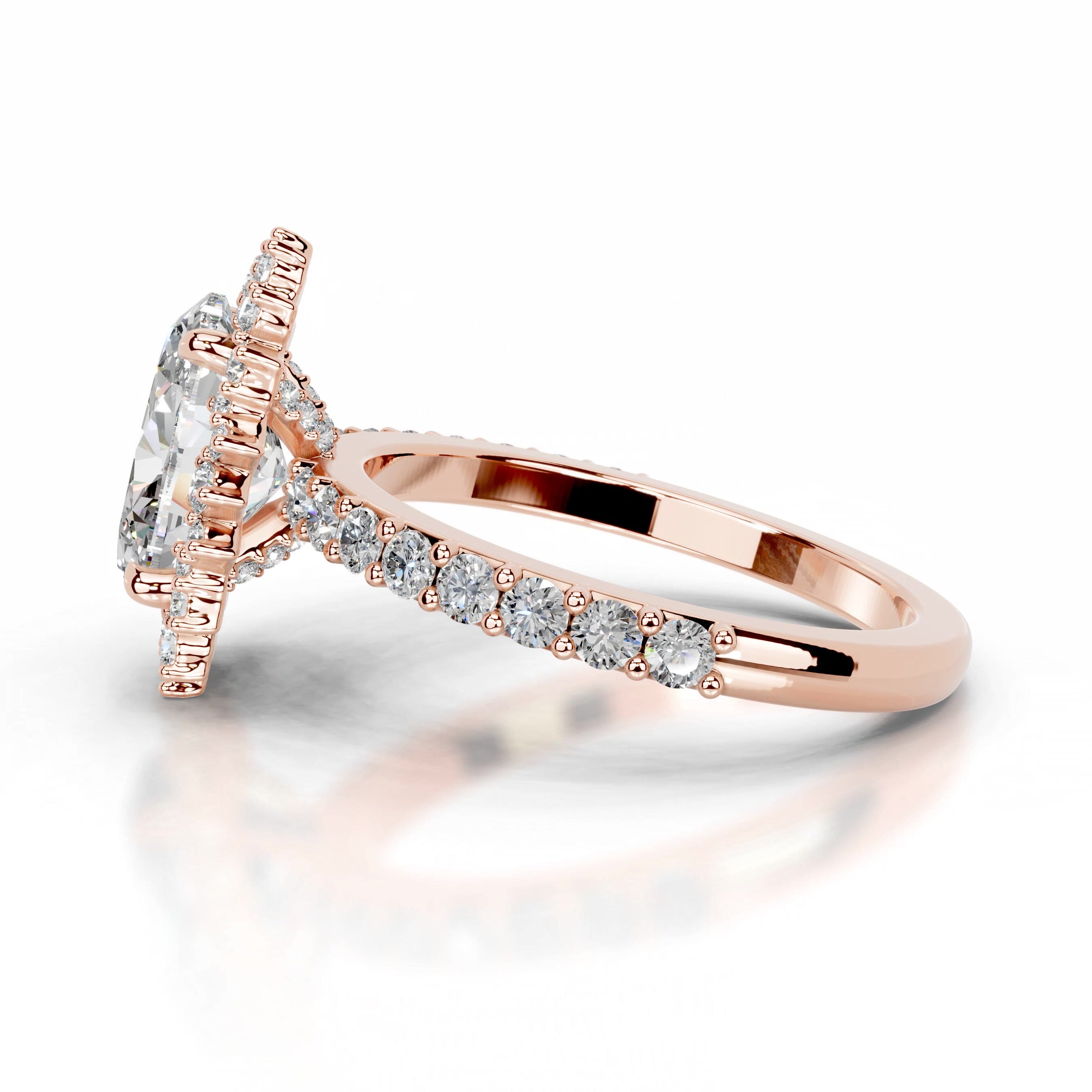 Gertrud Moissanite & Diamond Ring - 14K Rose Gold、mySite、hinf8tx79