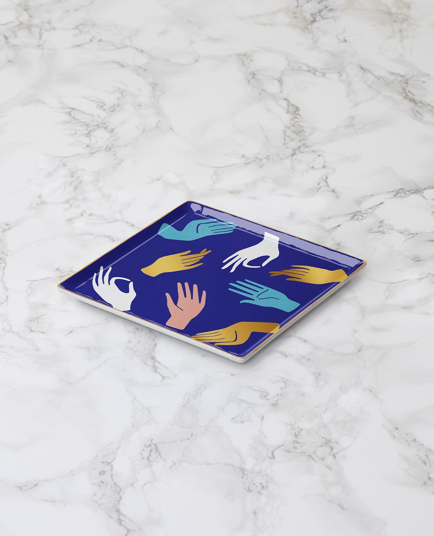 Ceramic Hamsa Tray by Octaevo - Blue、mySite、topwebapps