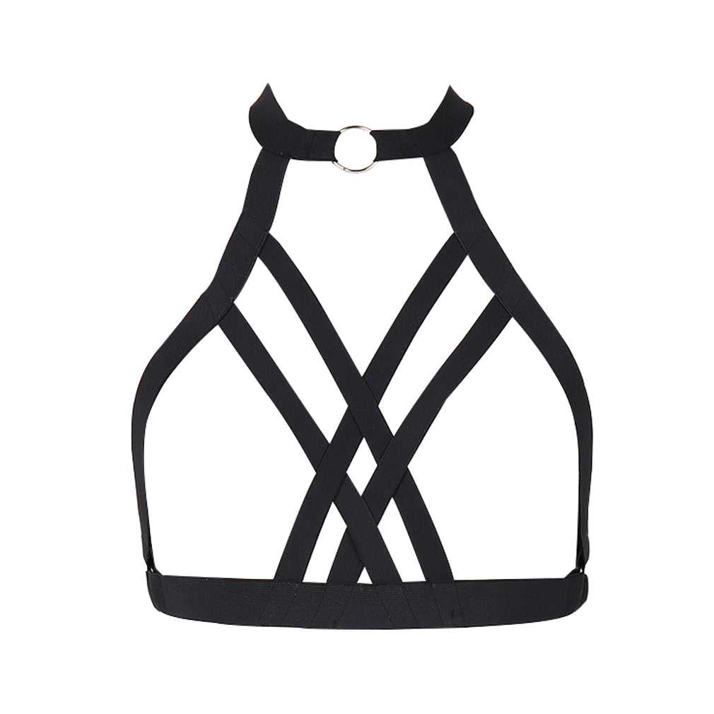 Inspire Exotic Harness Bra | Open Breast | Open Back | Adjustable、mySite、bottomscart