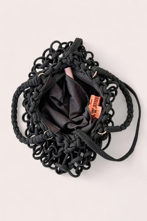 Debbie Katz Paris Crochet Bag, Black、mySite、noshort