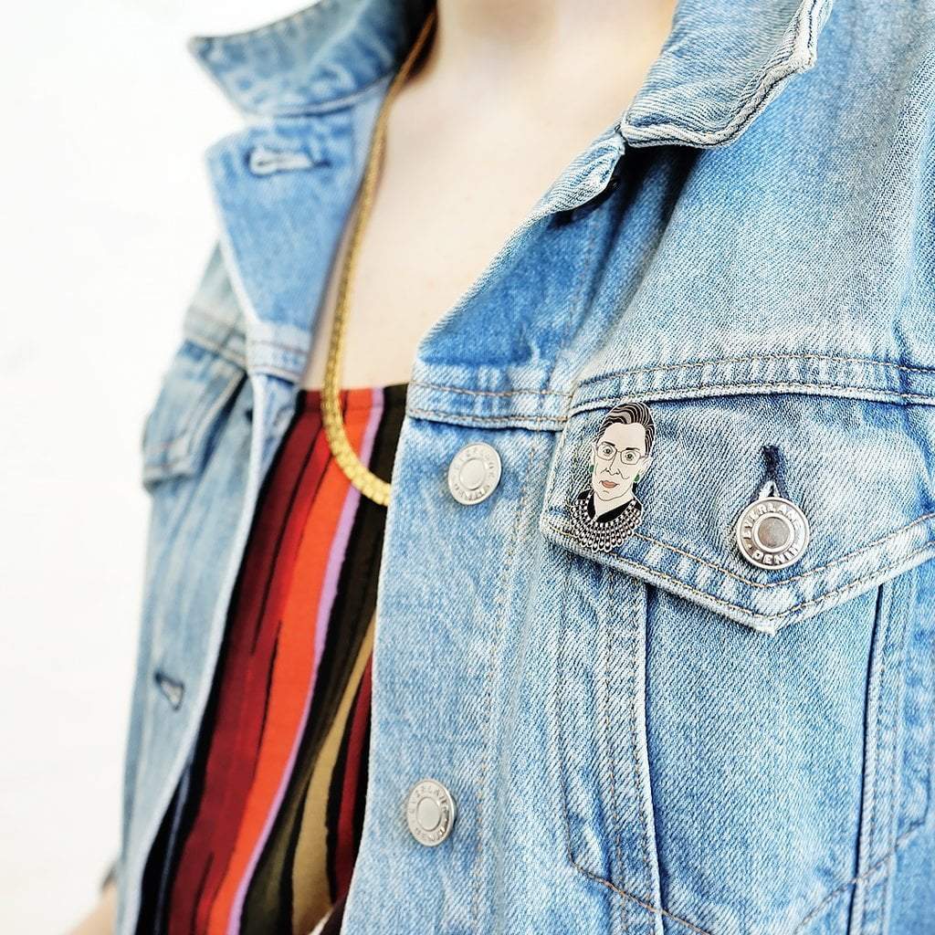 Ruth Bader Ginsburg RBG Enamel Pin、mySite、topwebapps