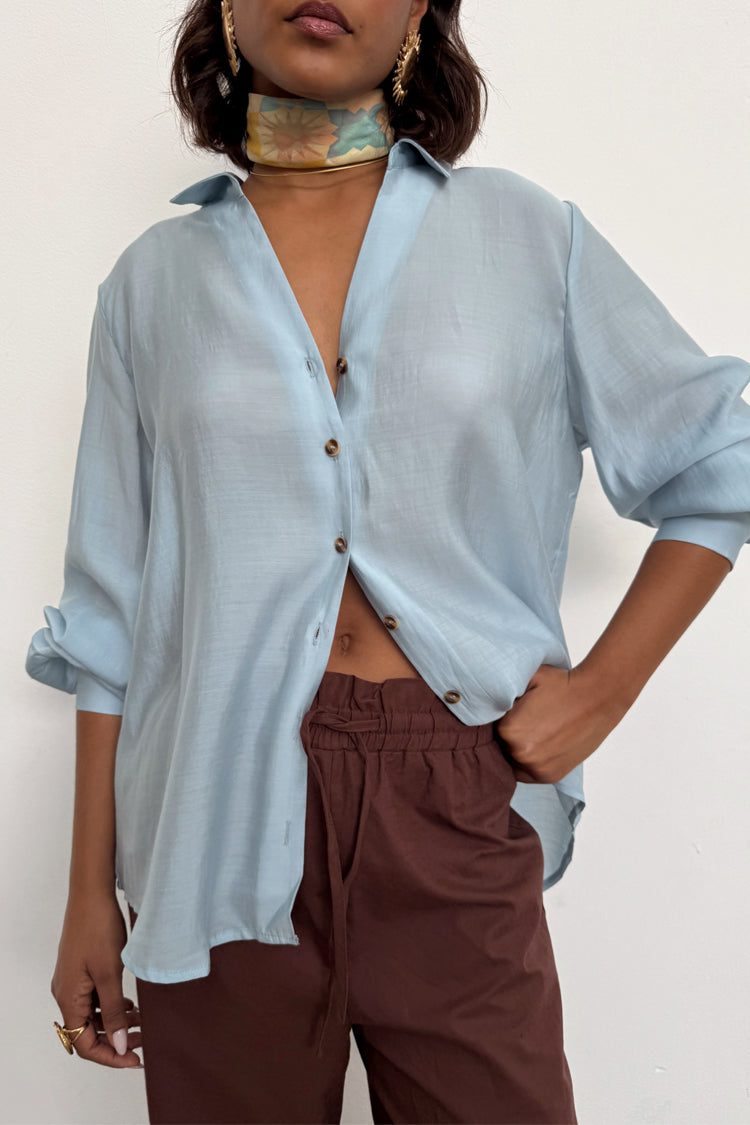 Brown Cotton Linen Demi Trouser、mySite、solidvoid