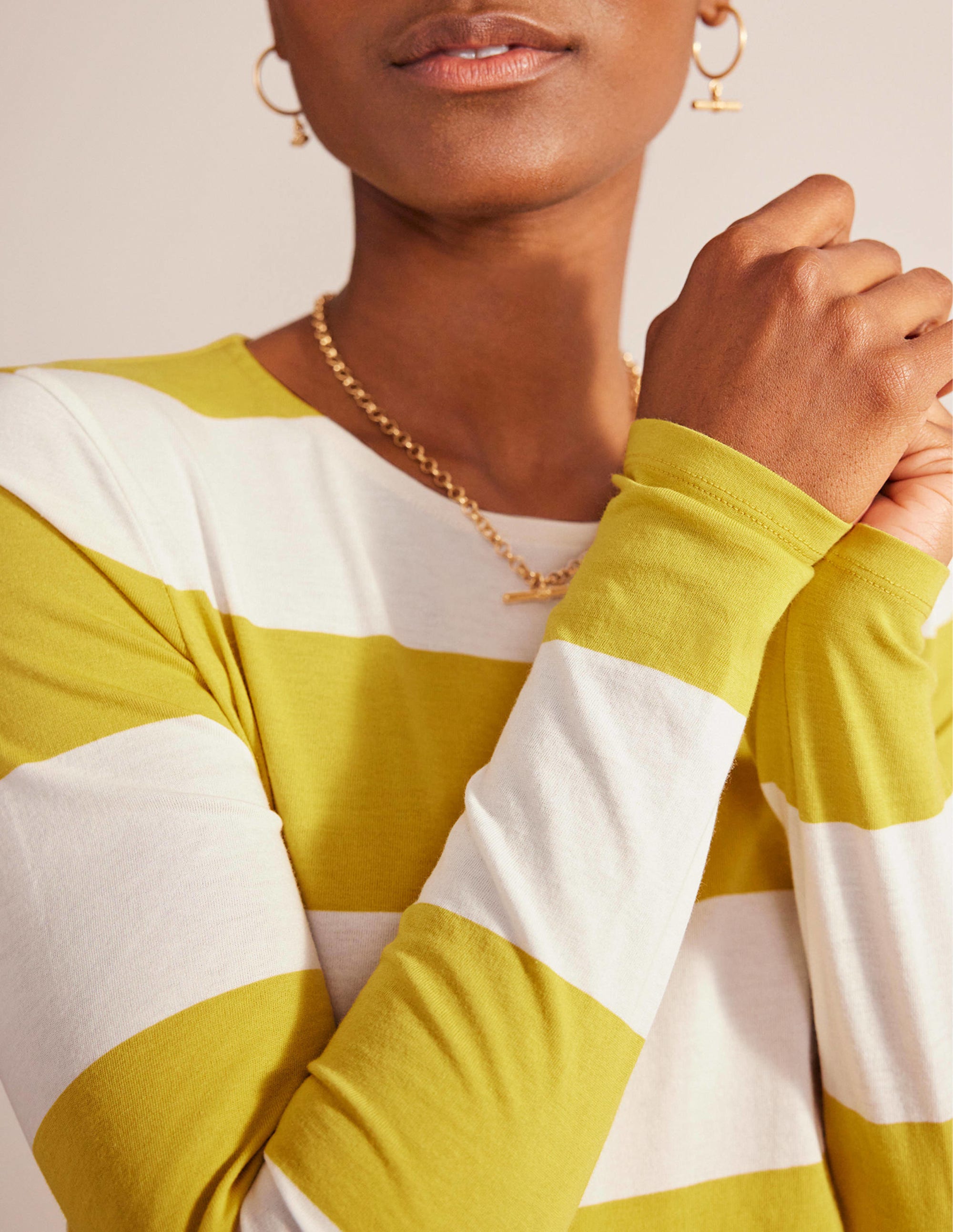  Bea Long Sleeve Breton-Ivory, Yellow、mySite、ashleygrahame