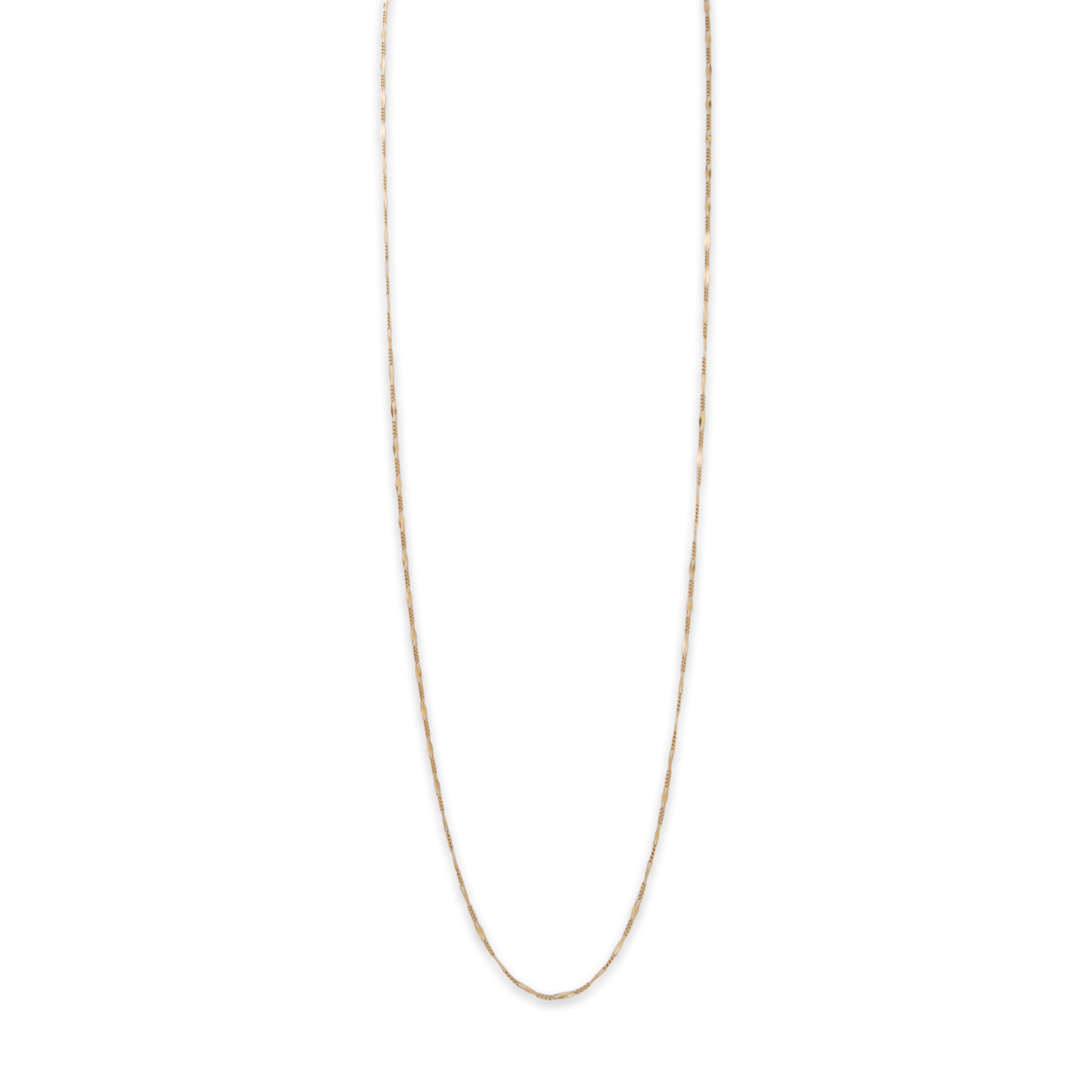 Vintage 14k Yellow Gold Unique Double Bar Link Chain Necklace 31、mySite、hinf8tx79