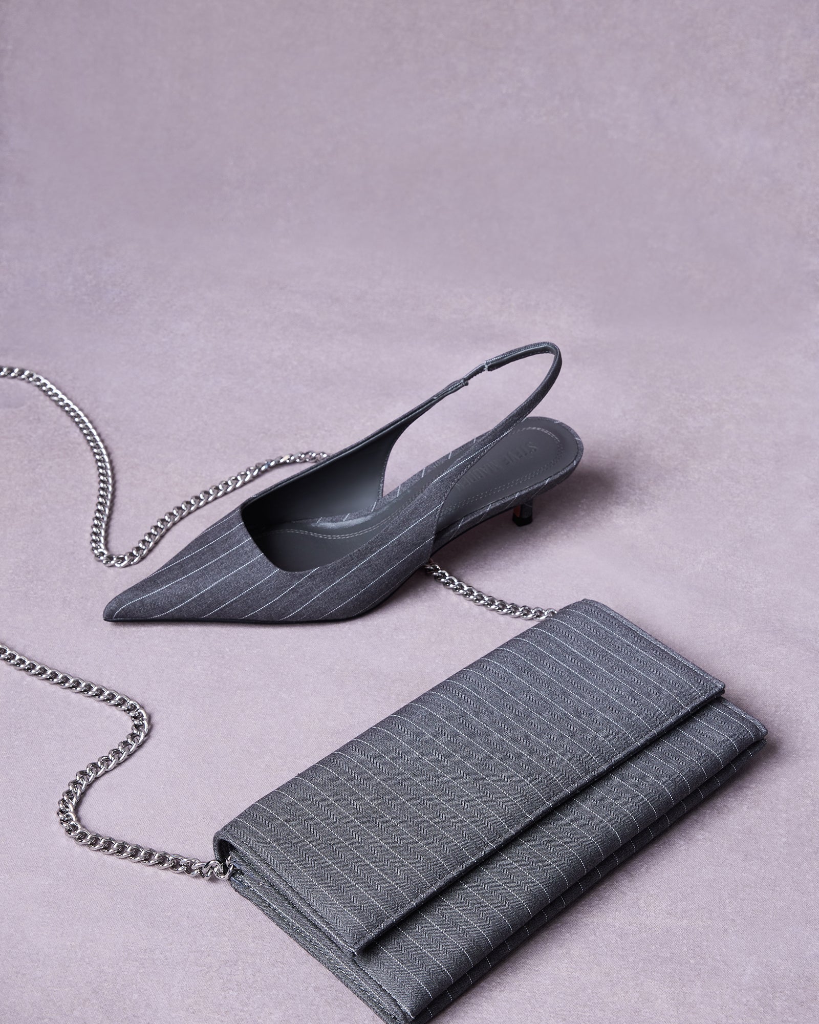 KITTIE HEEL AND JULIANA BAG GRAY PINSTRIPE BUNDLE、mySite、gtrtttuynbv