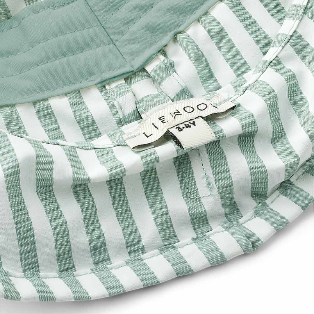  Liewood Damona Stripe Sun Hat - Peppermint / Crisp White、mySite、merchandisen