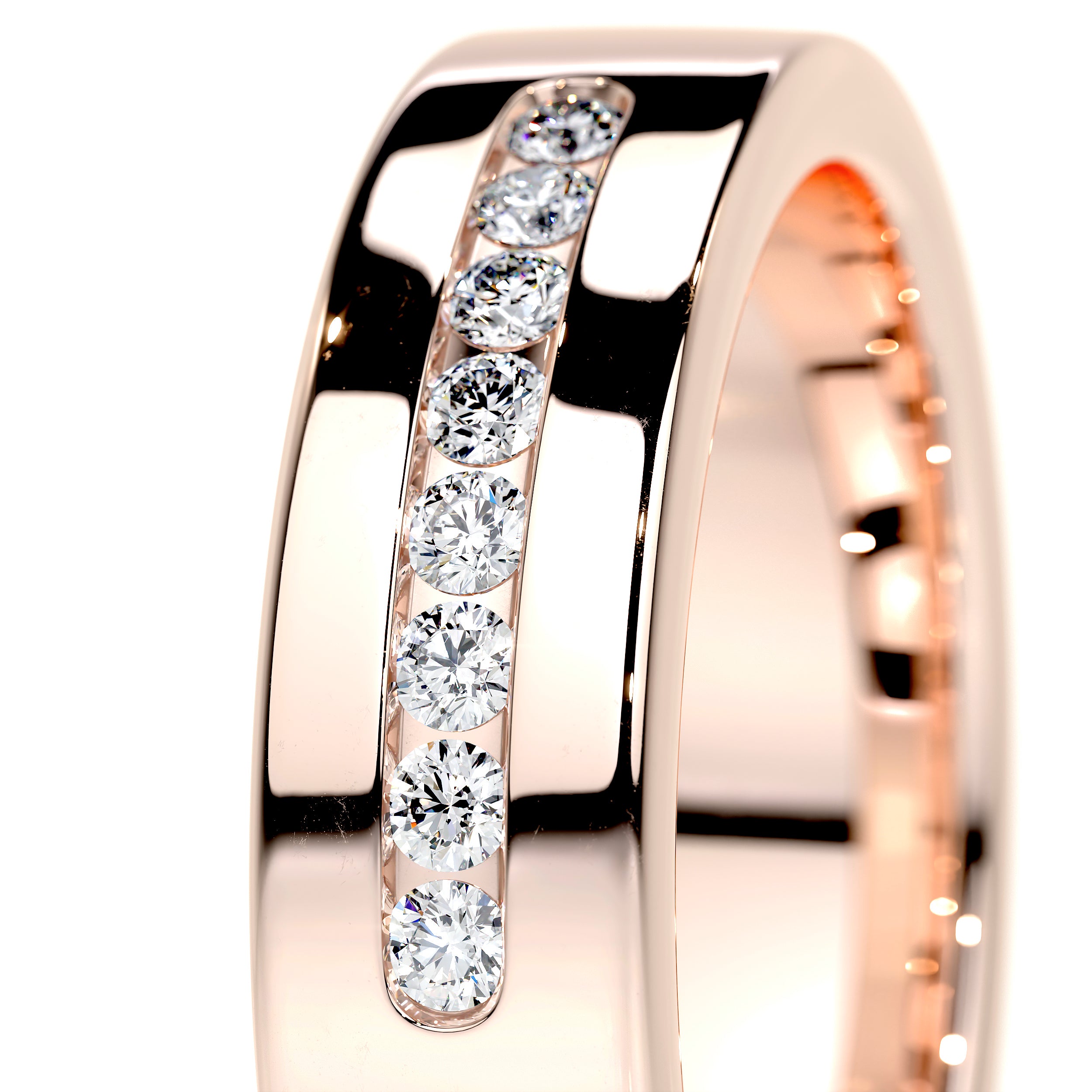 Nicky Wedding Band (0.20 Carat) -14K Rose Gold、mySite、hinf8tx79