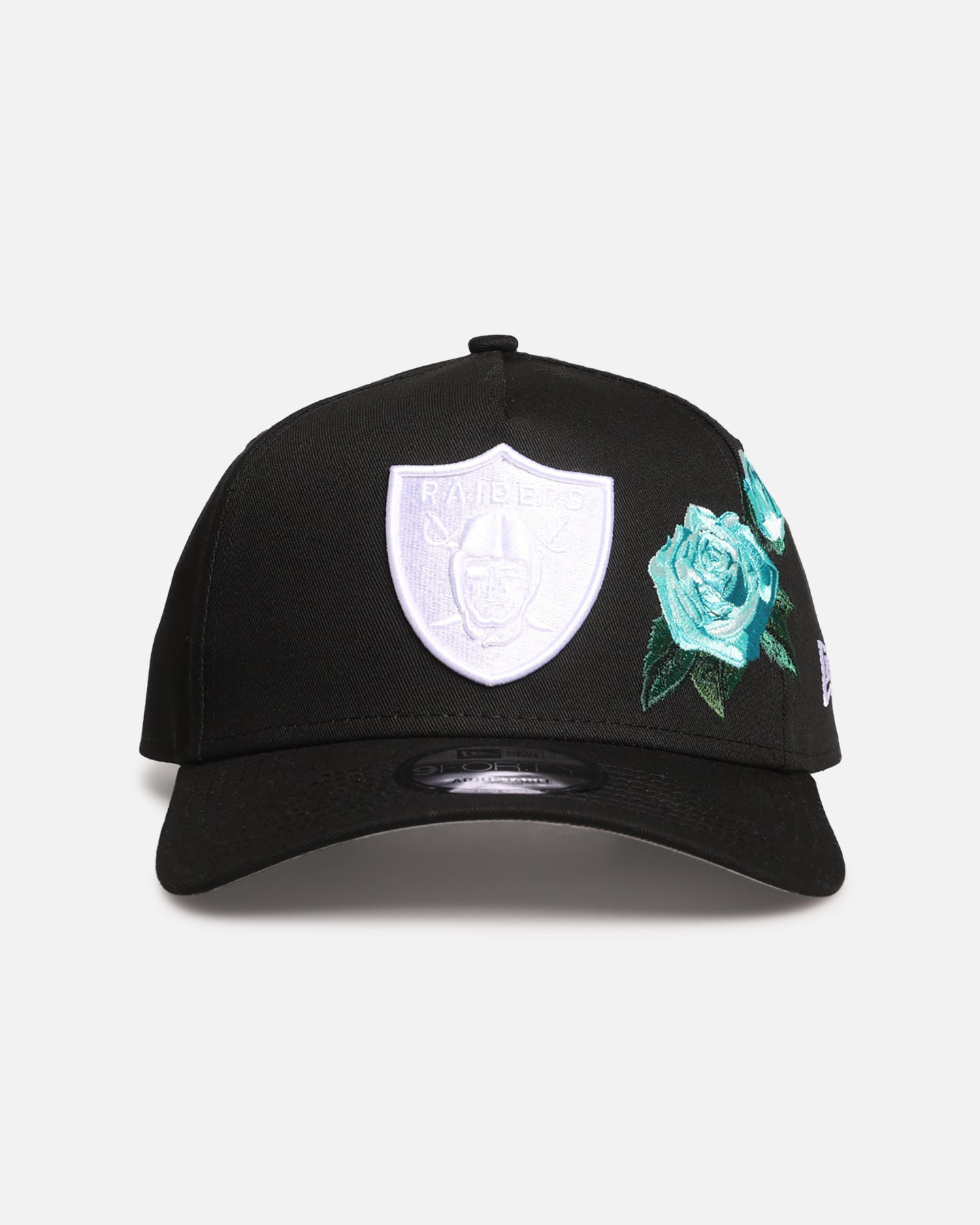New Era Las Vegas Raiders 'Aqua Rose Embroidery' 9FORTY A-Frame Snapback Black/Aqua、mySite、zt4zffjzw