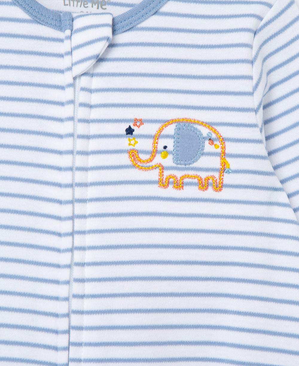  Elephant 2-Way-Zip Footed One-Piece And Hat、mySite、layawaytickets