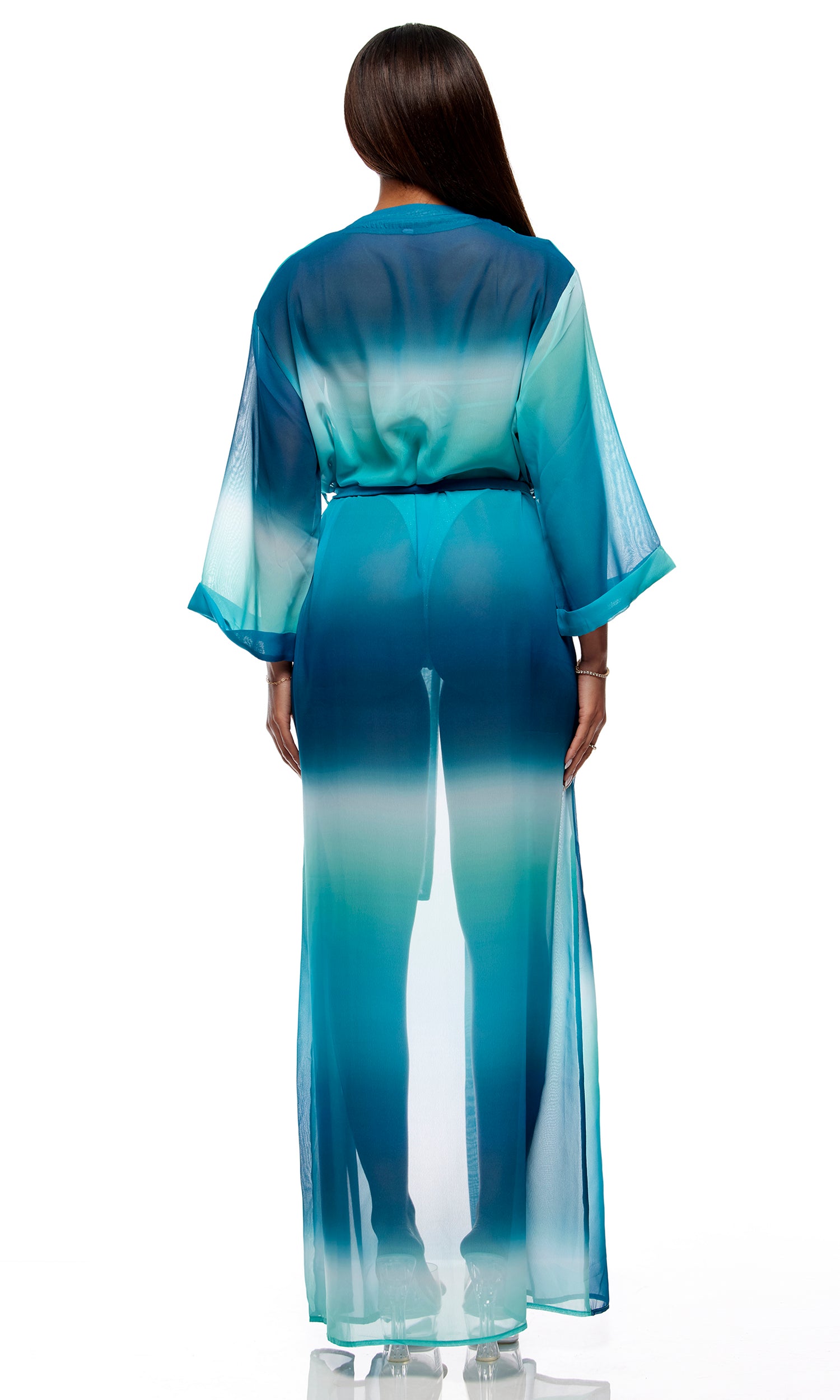 Termoli Mesh Pool Kimono - Ombre Cool、mySite、bengalsvssteelers